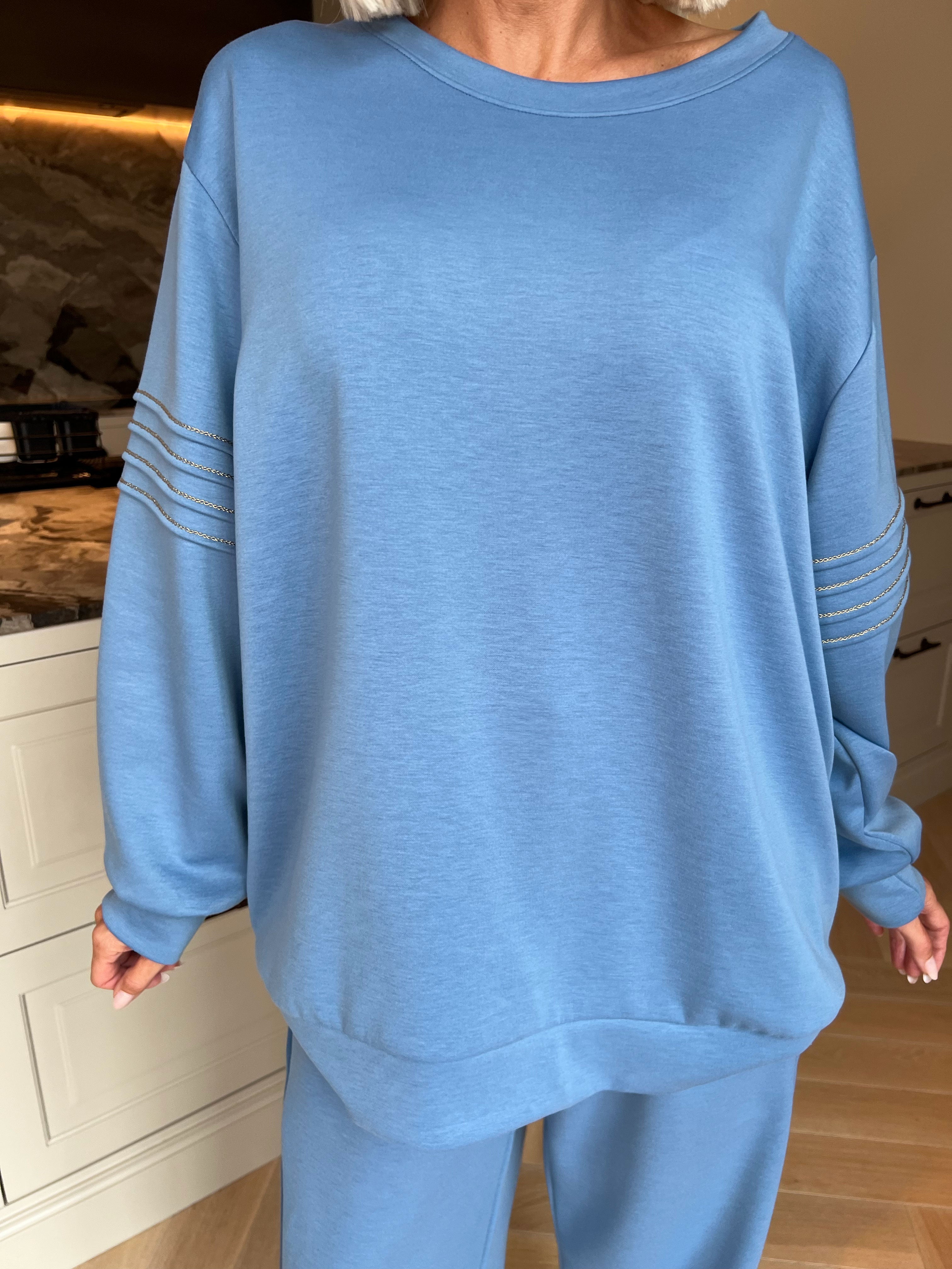Dream - Blødeste joggingsæt i viskose med elegante gulddetaljer