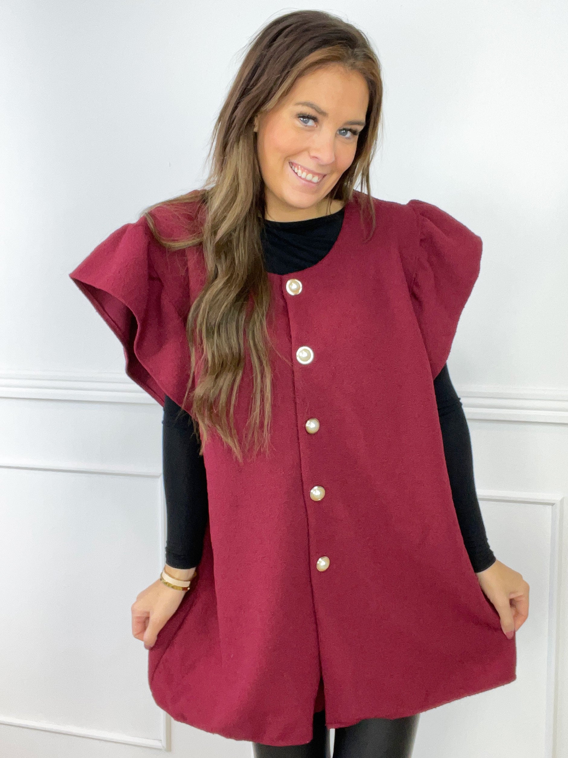 Molly Long - Fin cardigan med perleknapper