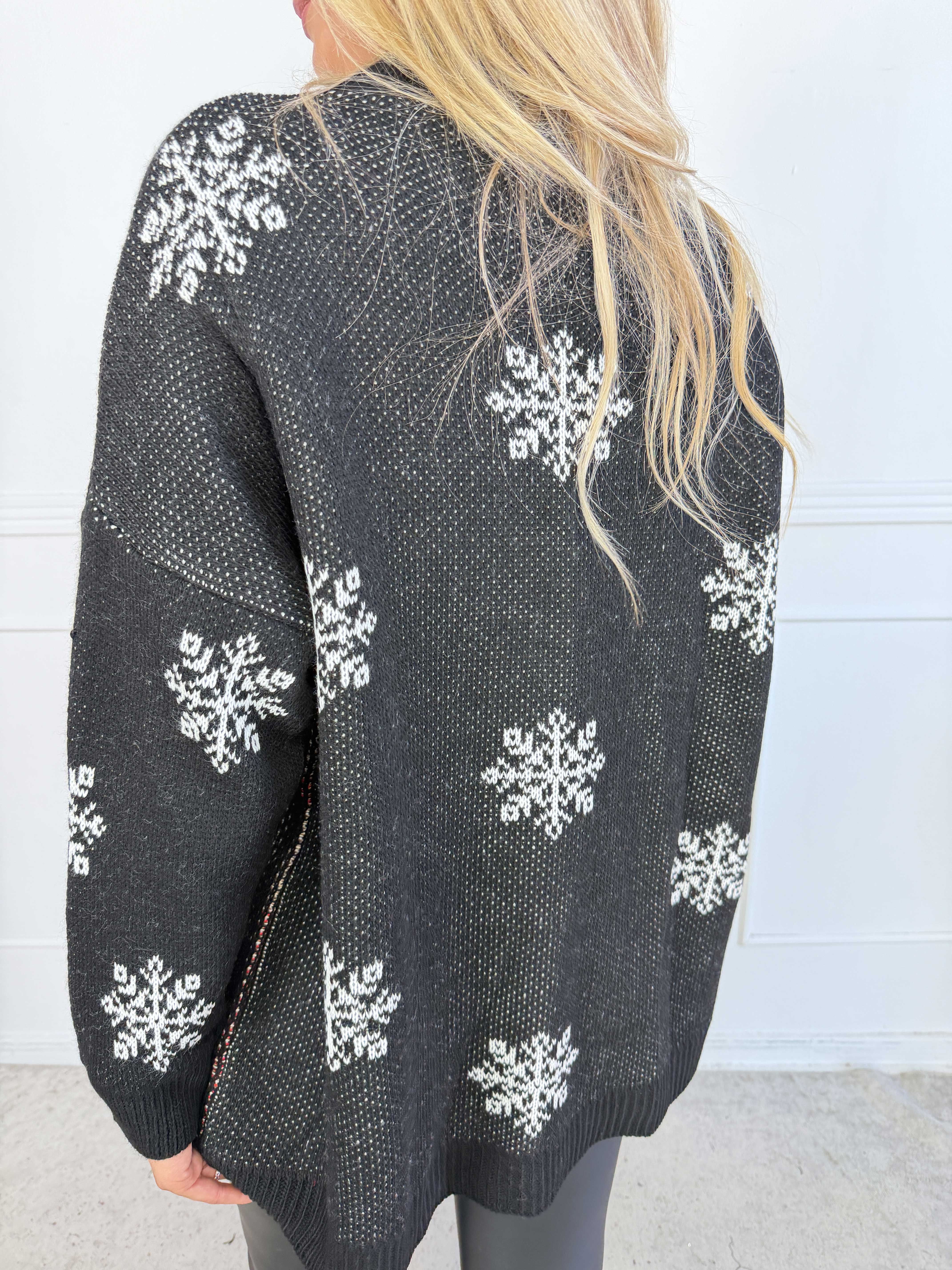 Hollybell - Dejlig varm plus size julestrik med Rudolf og snefnugmotiver