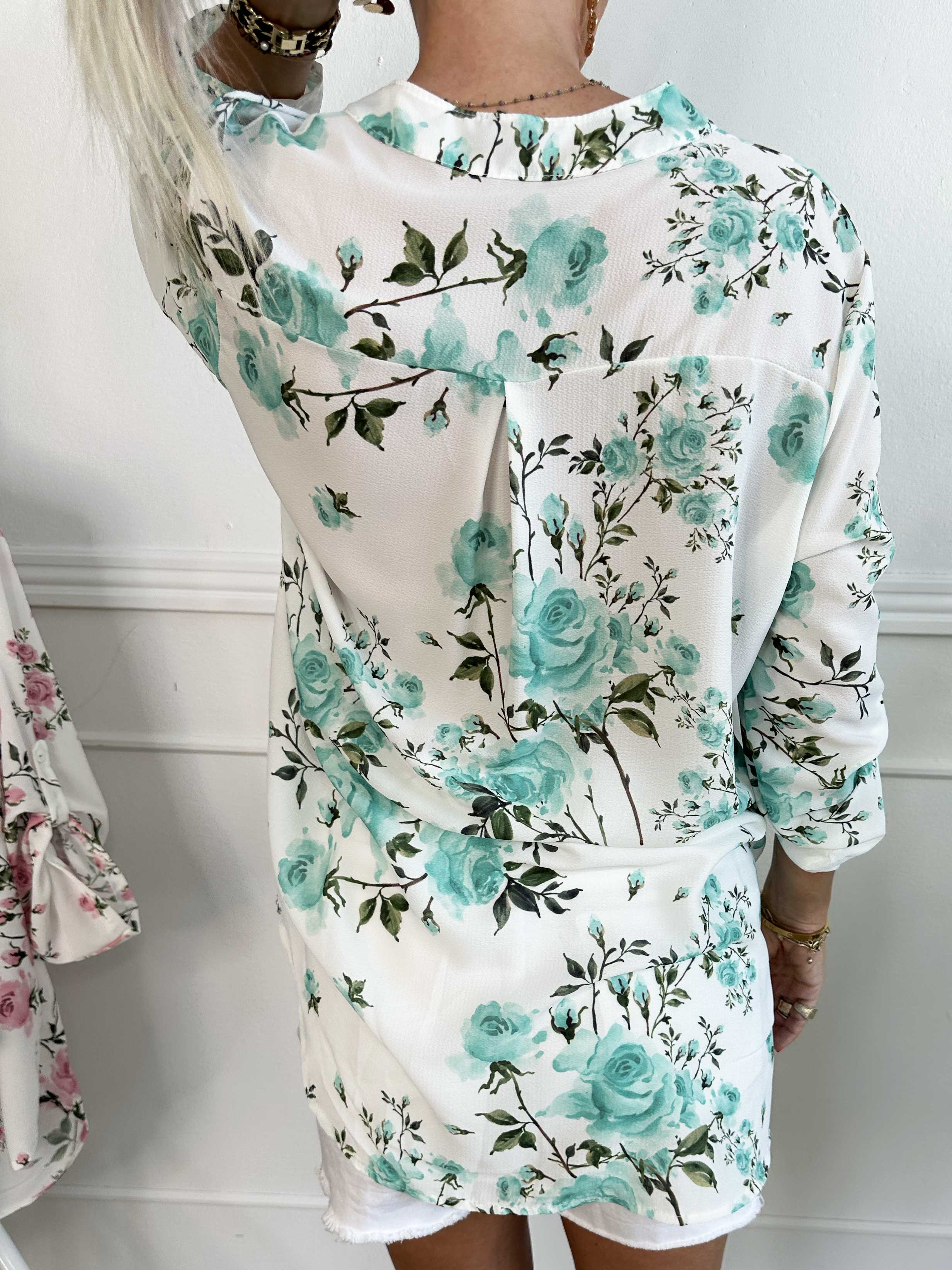 Vanesa Rose - Let og luftig tunika med blomsterprint