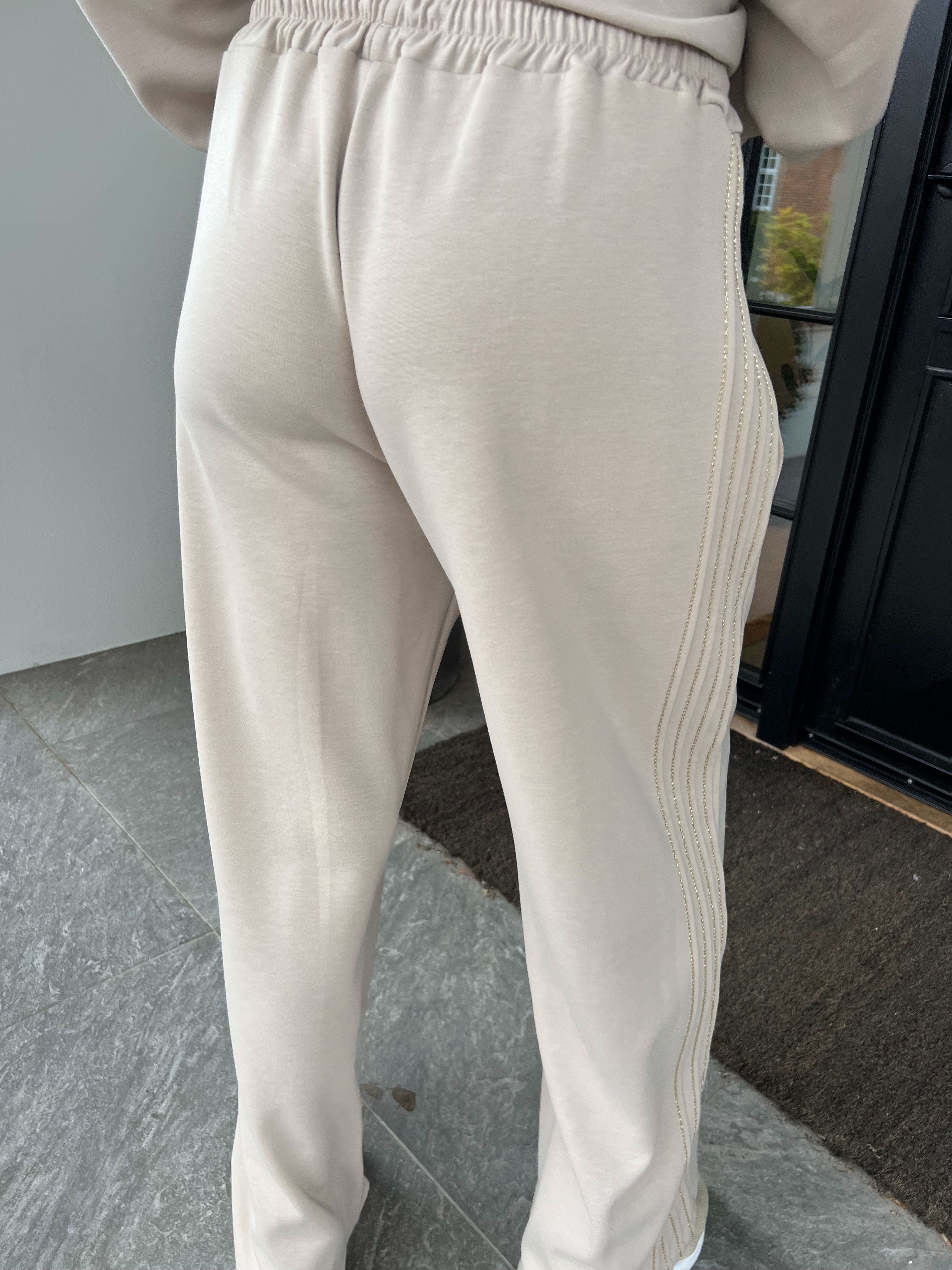 Dream NY - Joggingsæt i viskose med glitrende NEW YORK-tekst på maven