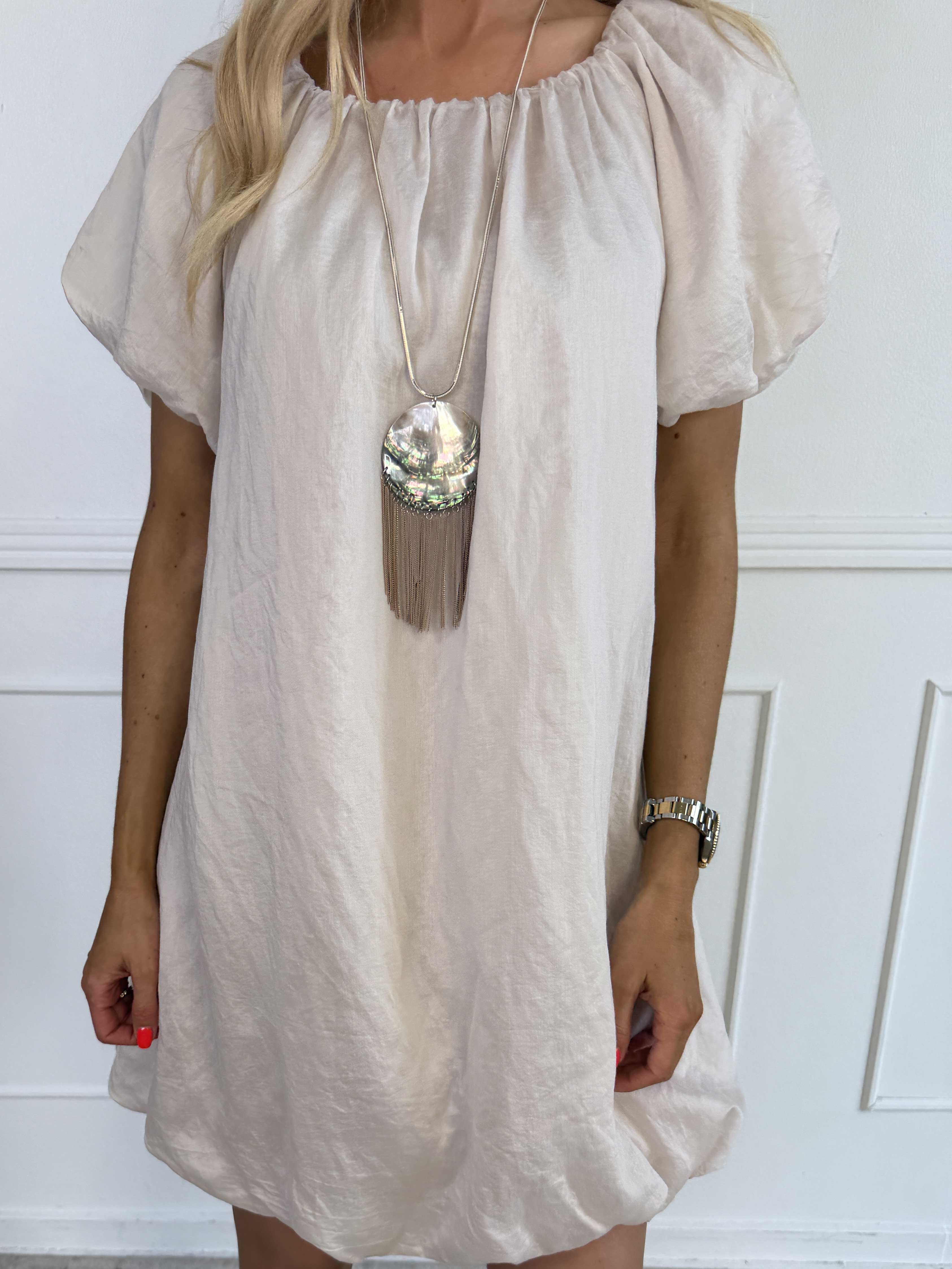 Isabel - Luftig kjole i viskose med let puf-effekt