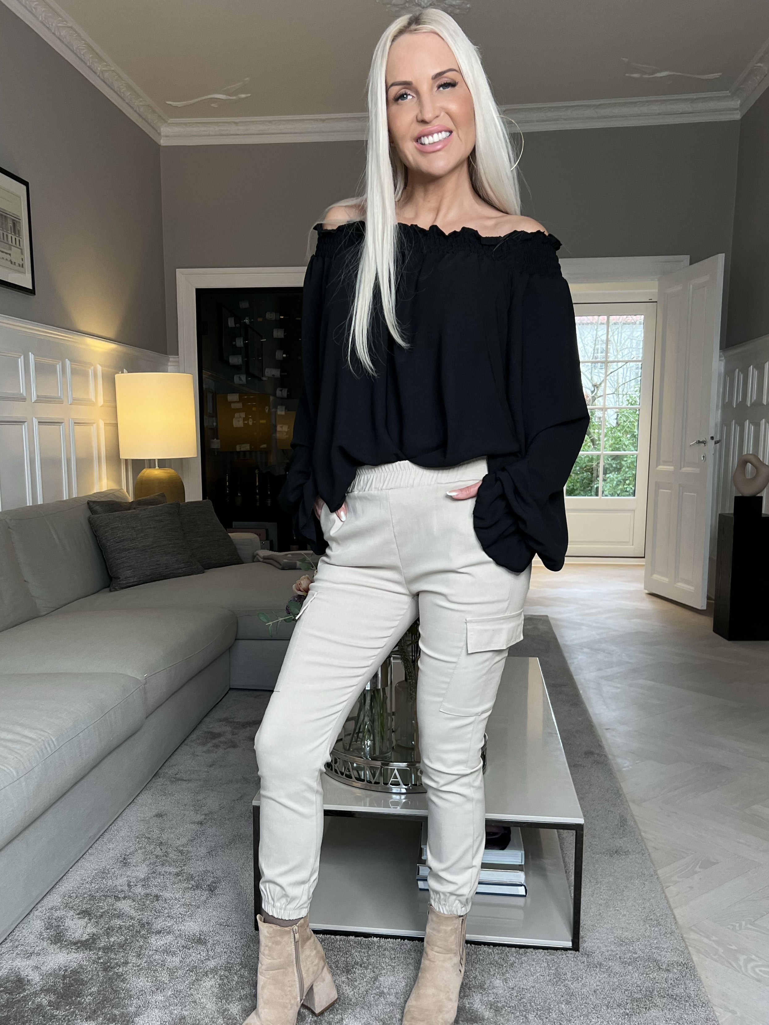 Isabella - Cargo bukser med lommer