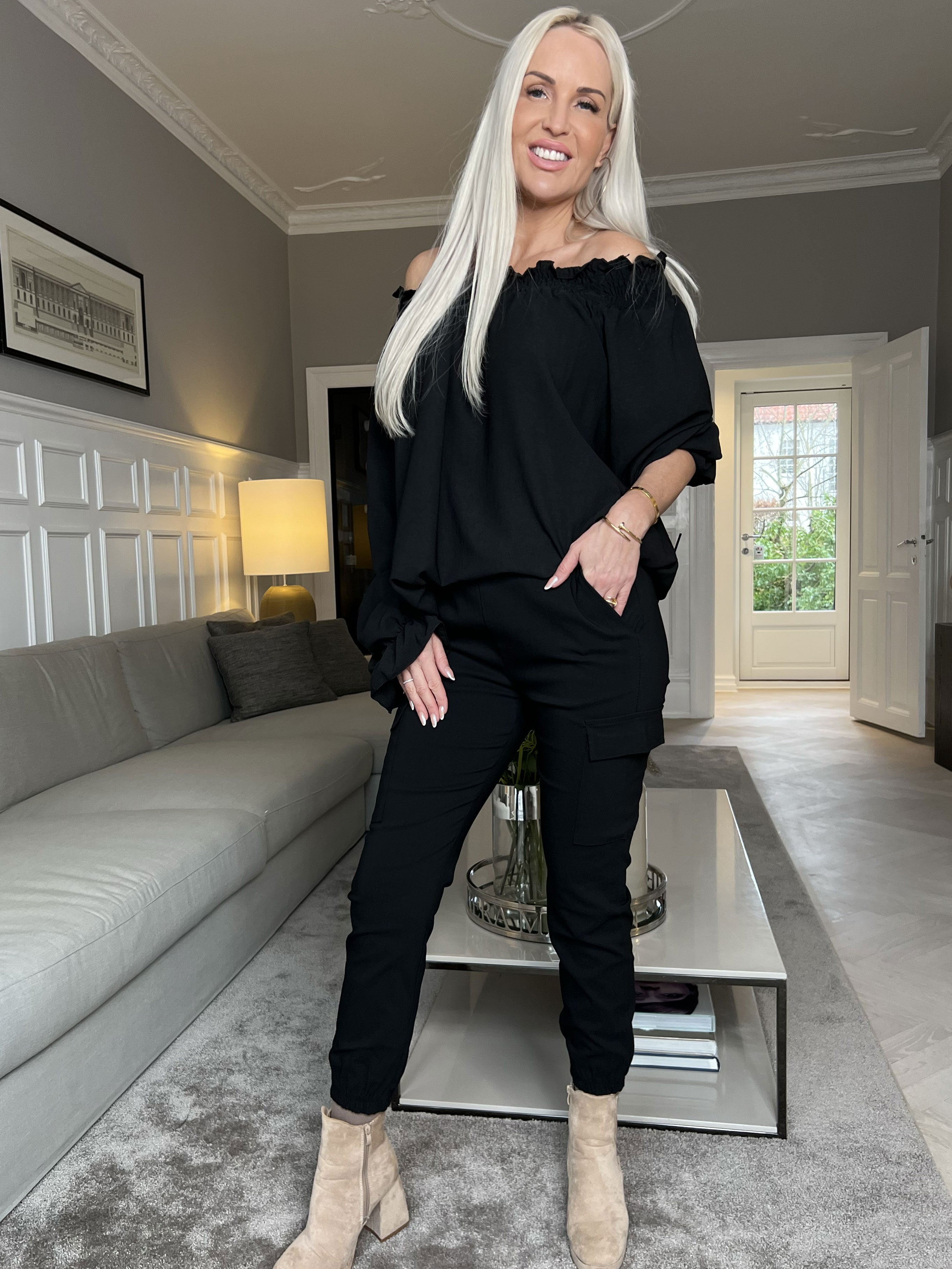 Isabella - Cargo bukser med lommer