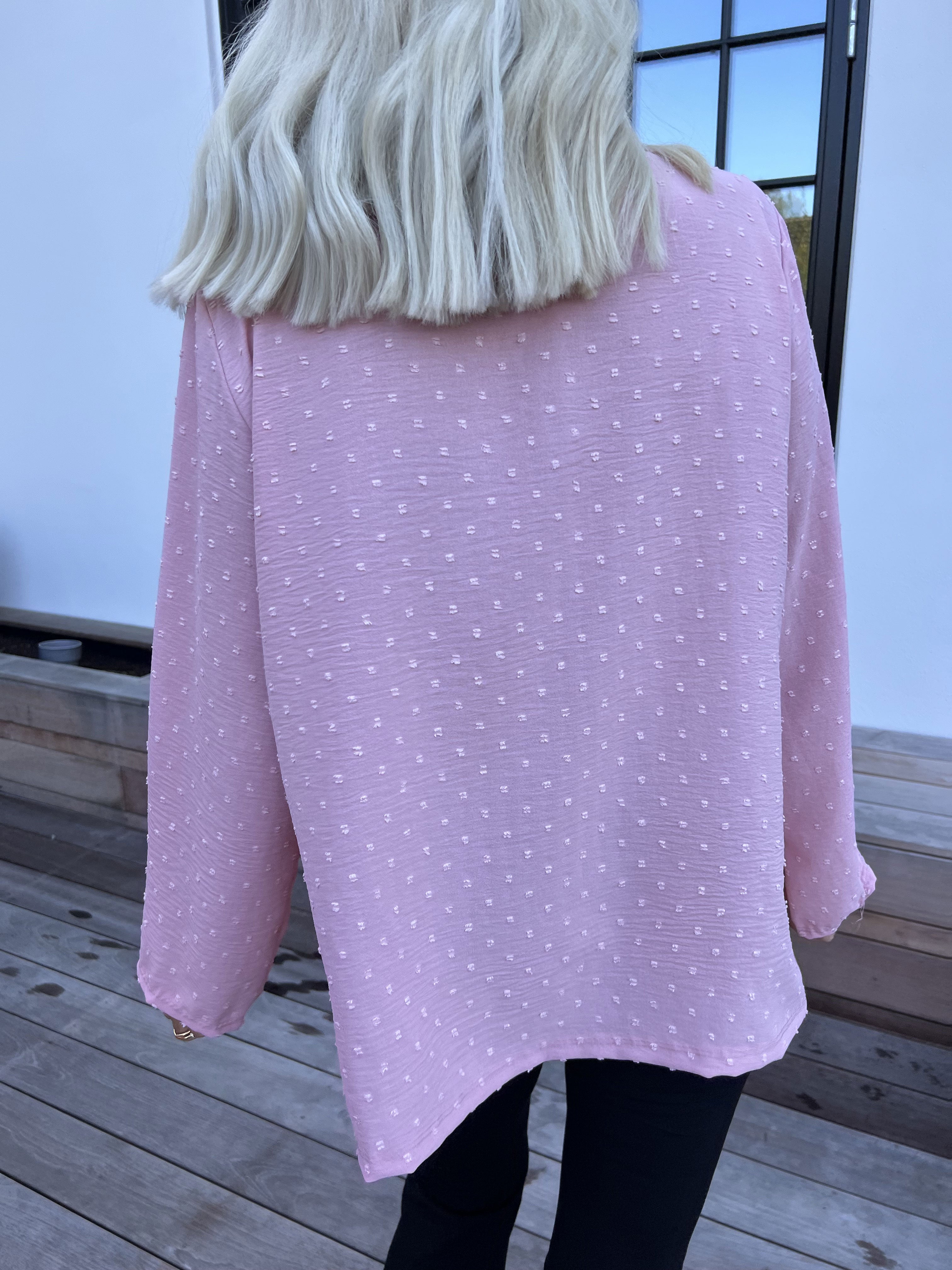 Iselin - Sød tunika med prikket detaljer og sølv knapper