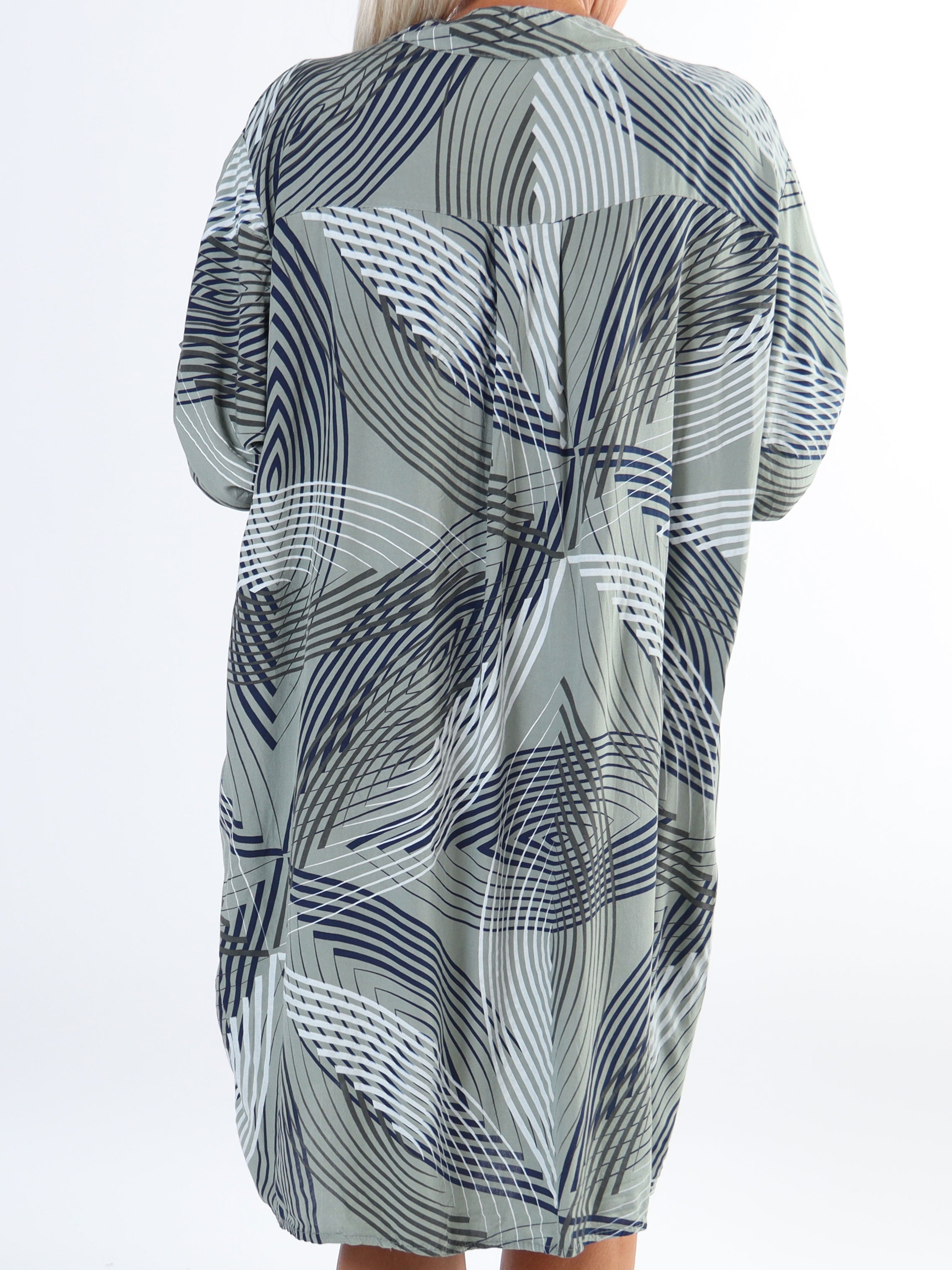 Isidora - Lang plus size tunikakjole i viskose