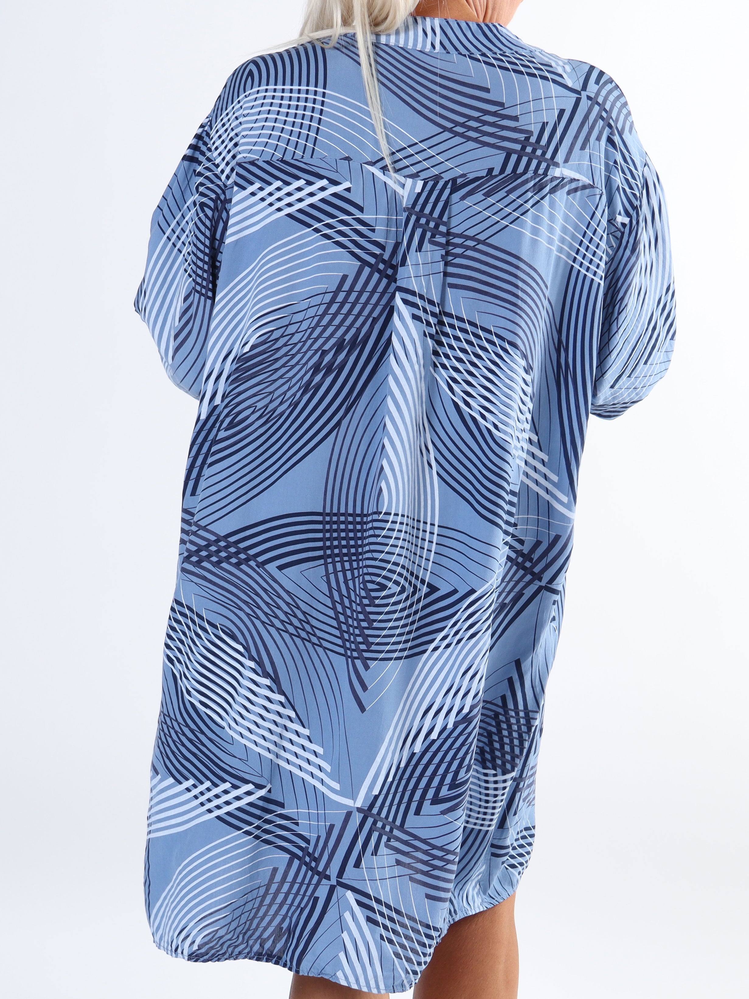 Isidora - Lang plus size tunikakjole i viskose