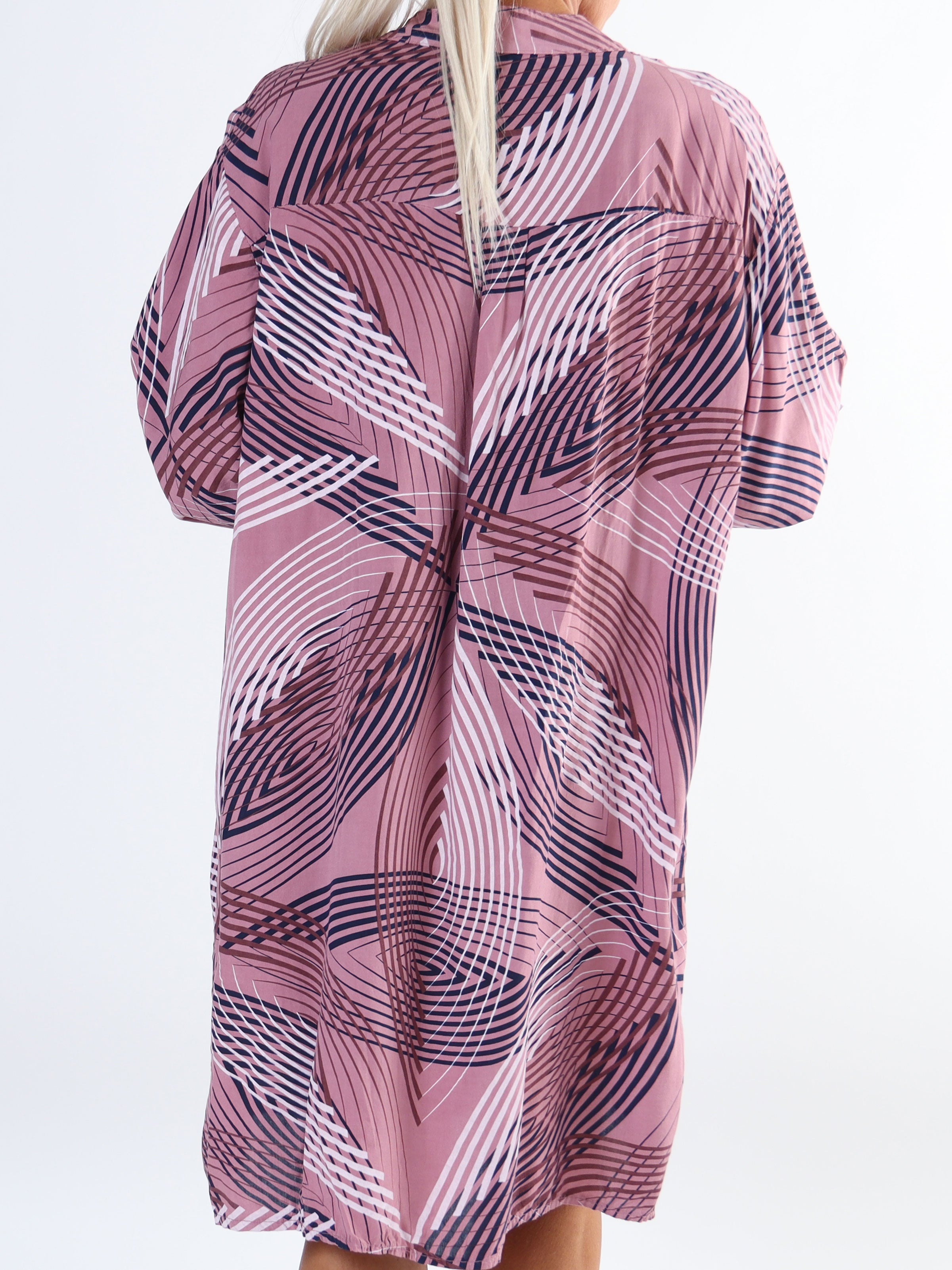 Isidora - Lang plus size tunikakjole i viskose