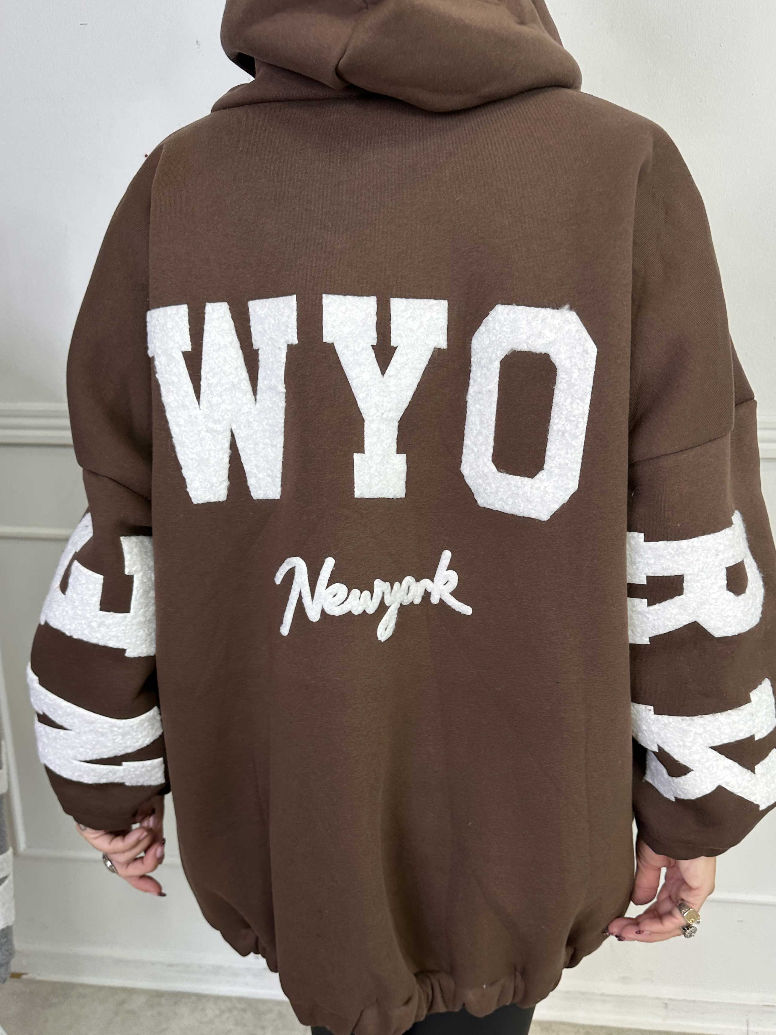 Iverna - Blød oversize hoodie med tekst