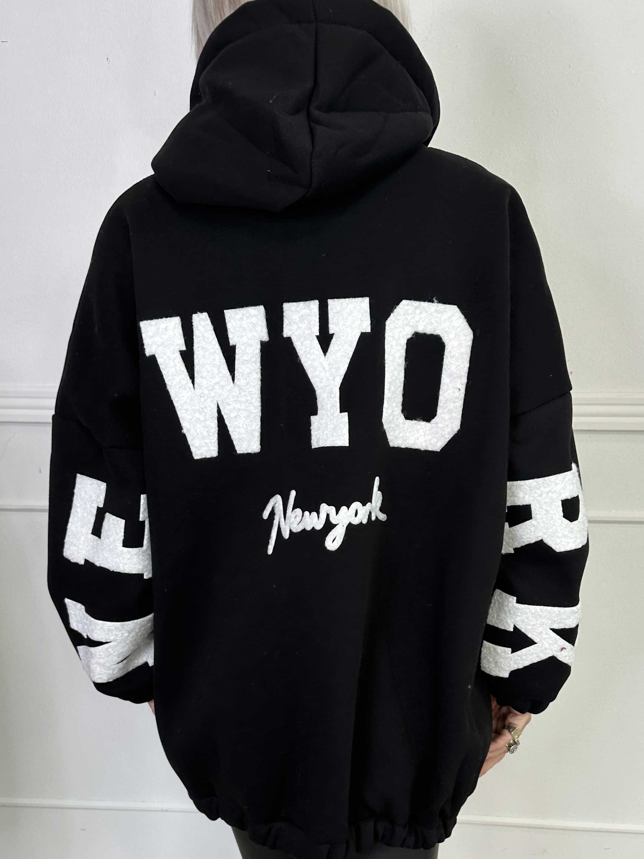 Iverna - Blød oversize hoodie med tekst