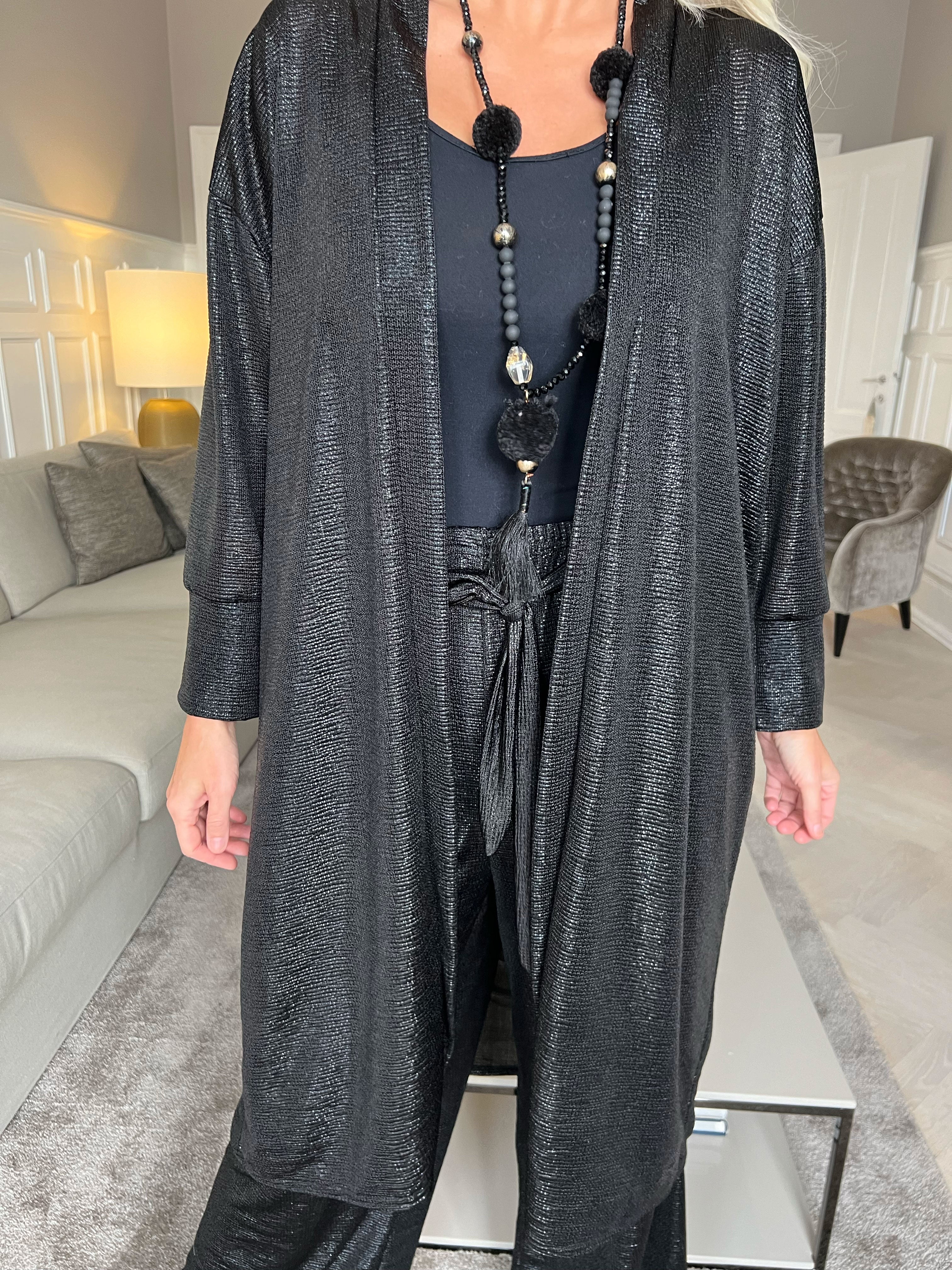 Jayda - Fin cardigan i shiny stof