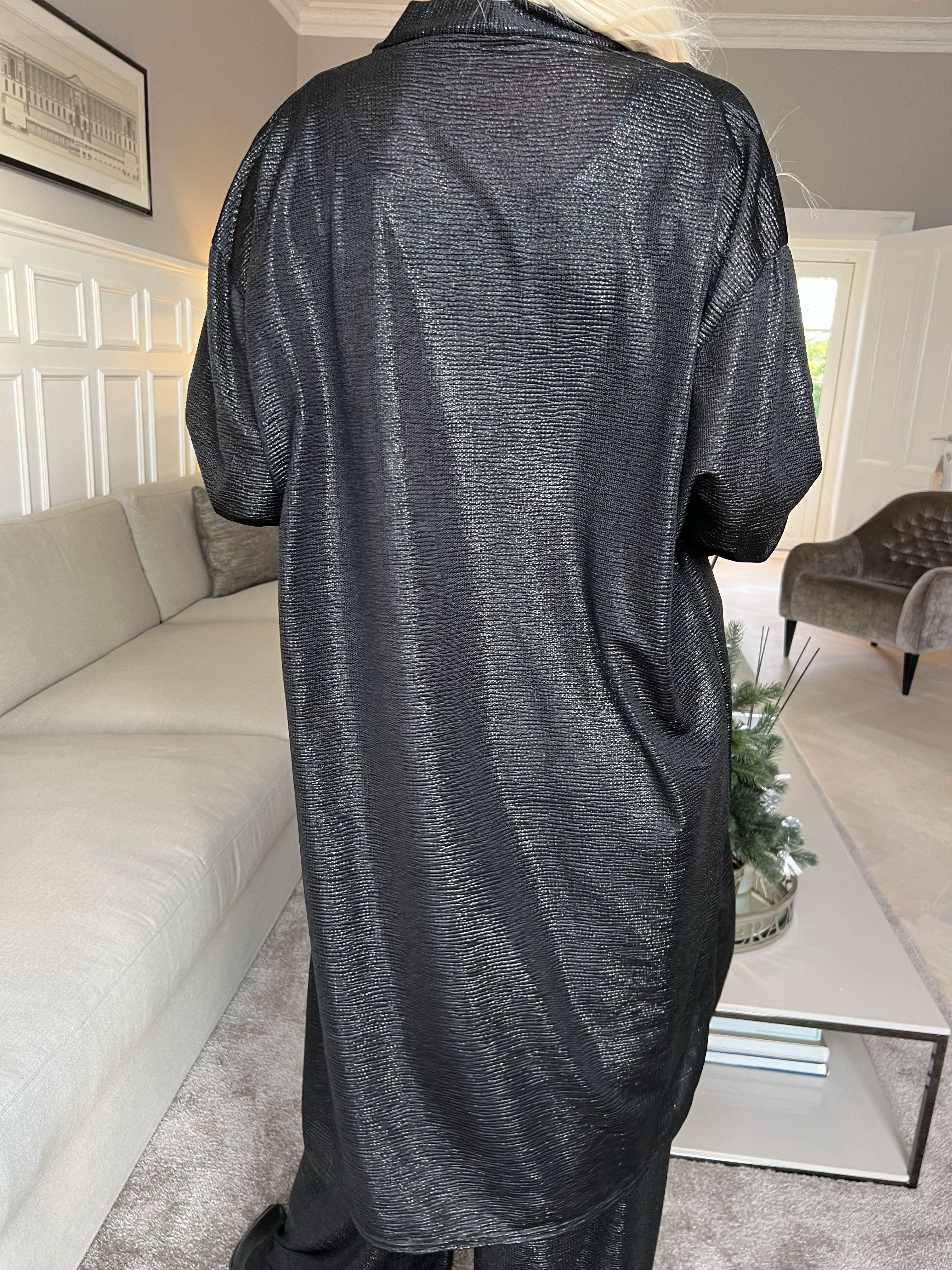 Jayda - Fin cardigan i shiny stof