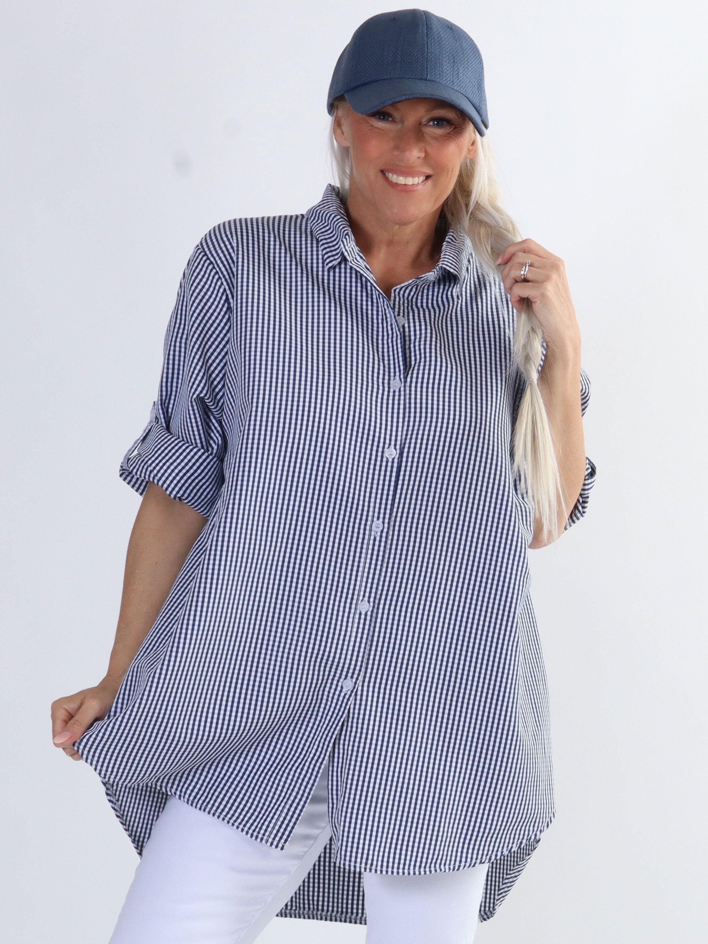 Johanne check - Fin ternet plus size skjorte