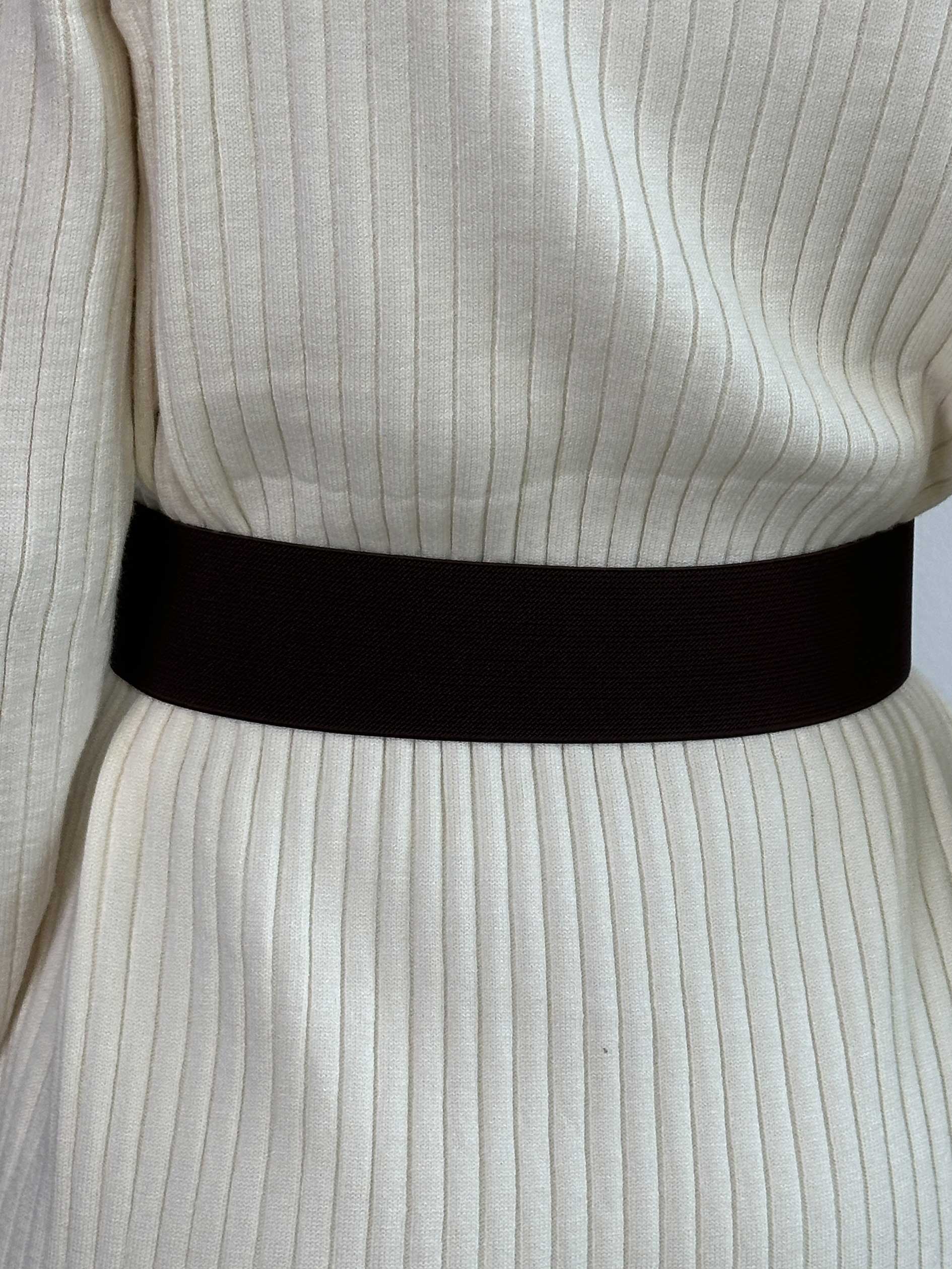 Echina - Taljebælte med glimmer i elastik med guld spænde