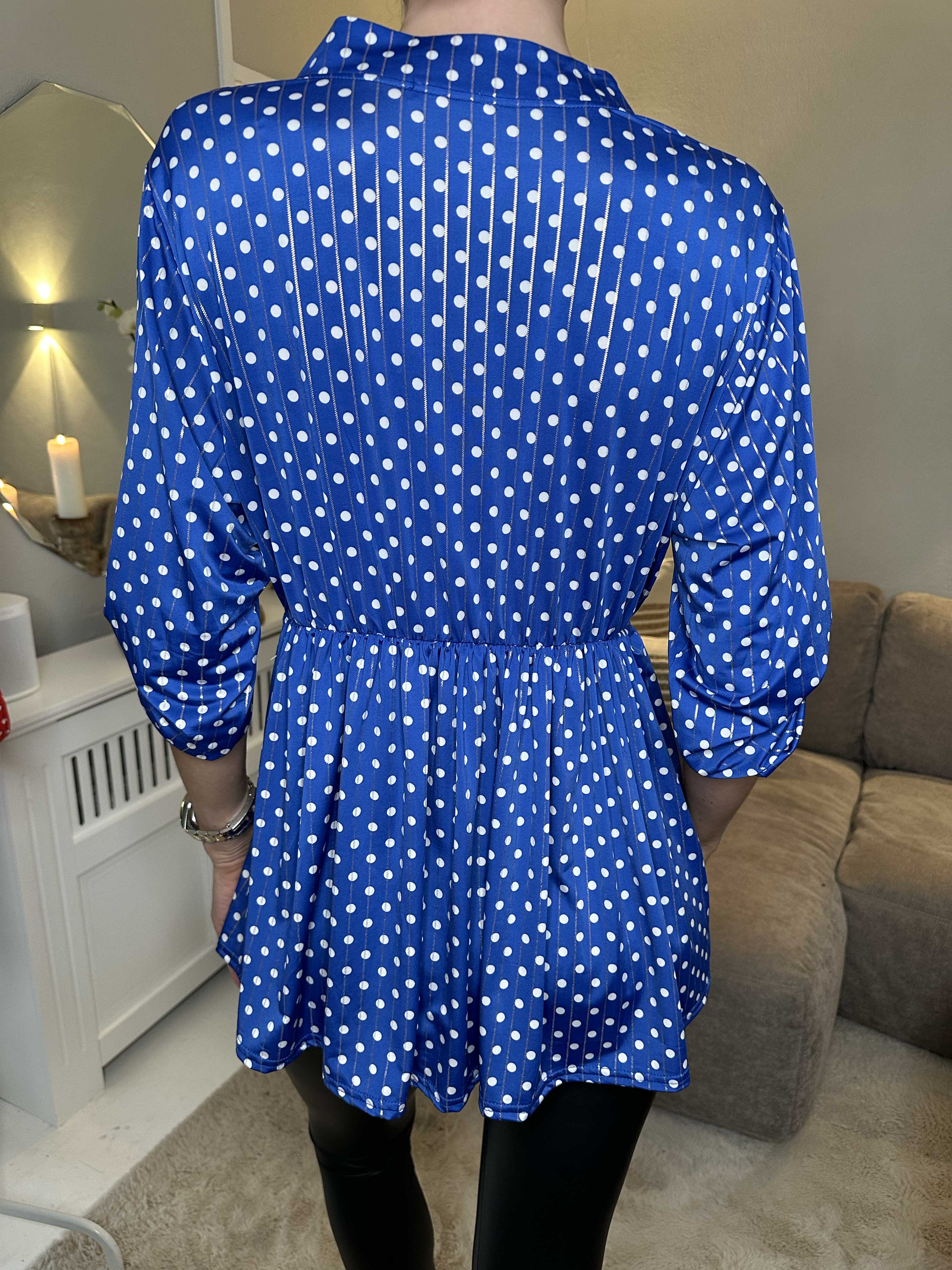 Katja Dot - Elastisk tunika med prikker og elastik i taljen