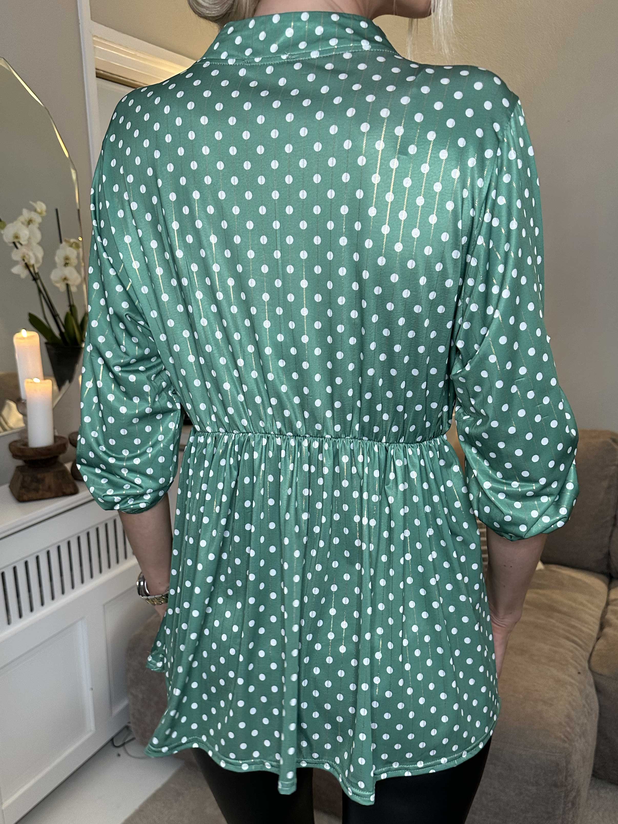 Katja Dot - Elastisk tunika med prikker og elastik i taljen