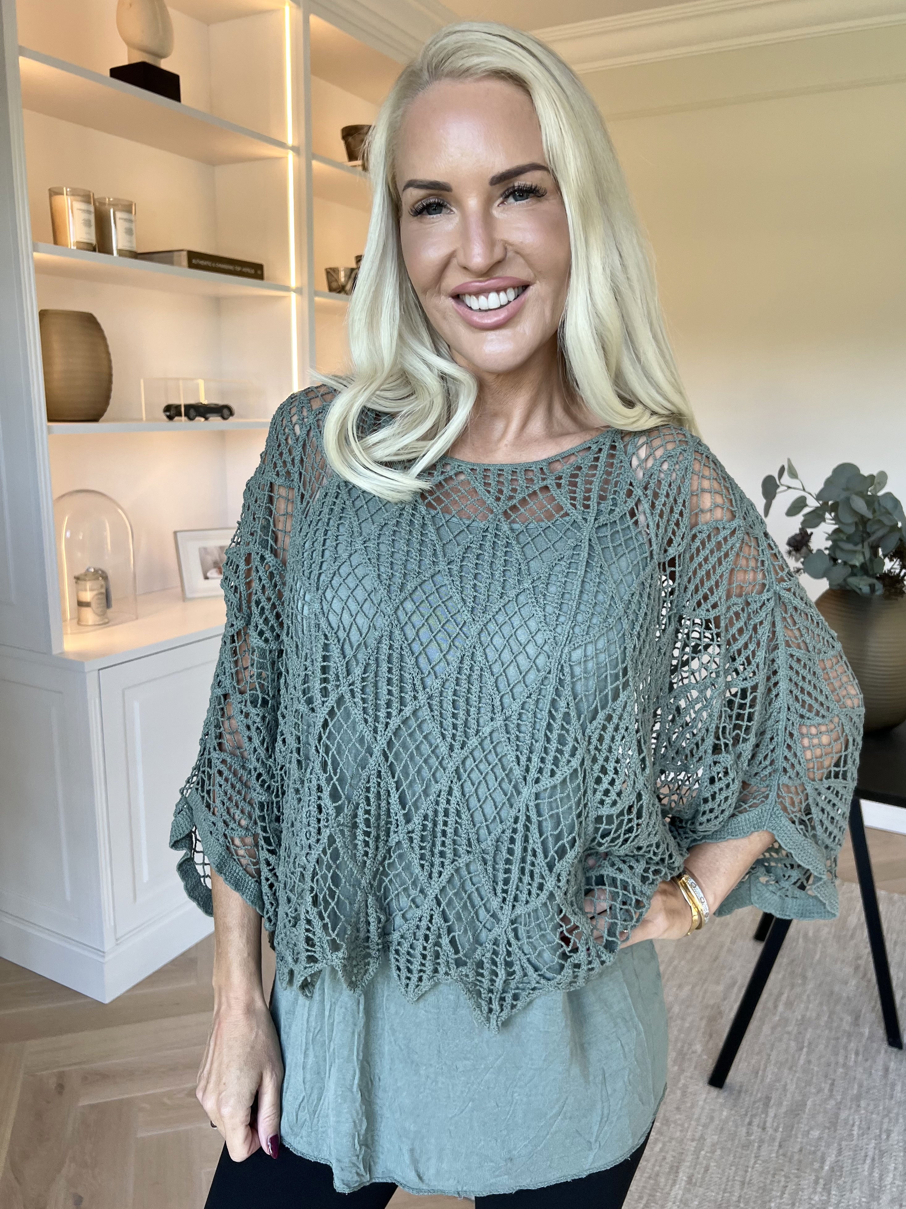 Kari - Hæklet tunika med top i bomuld