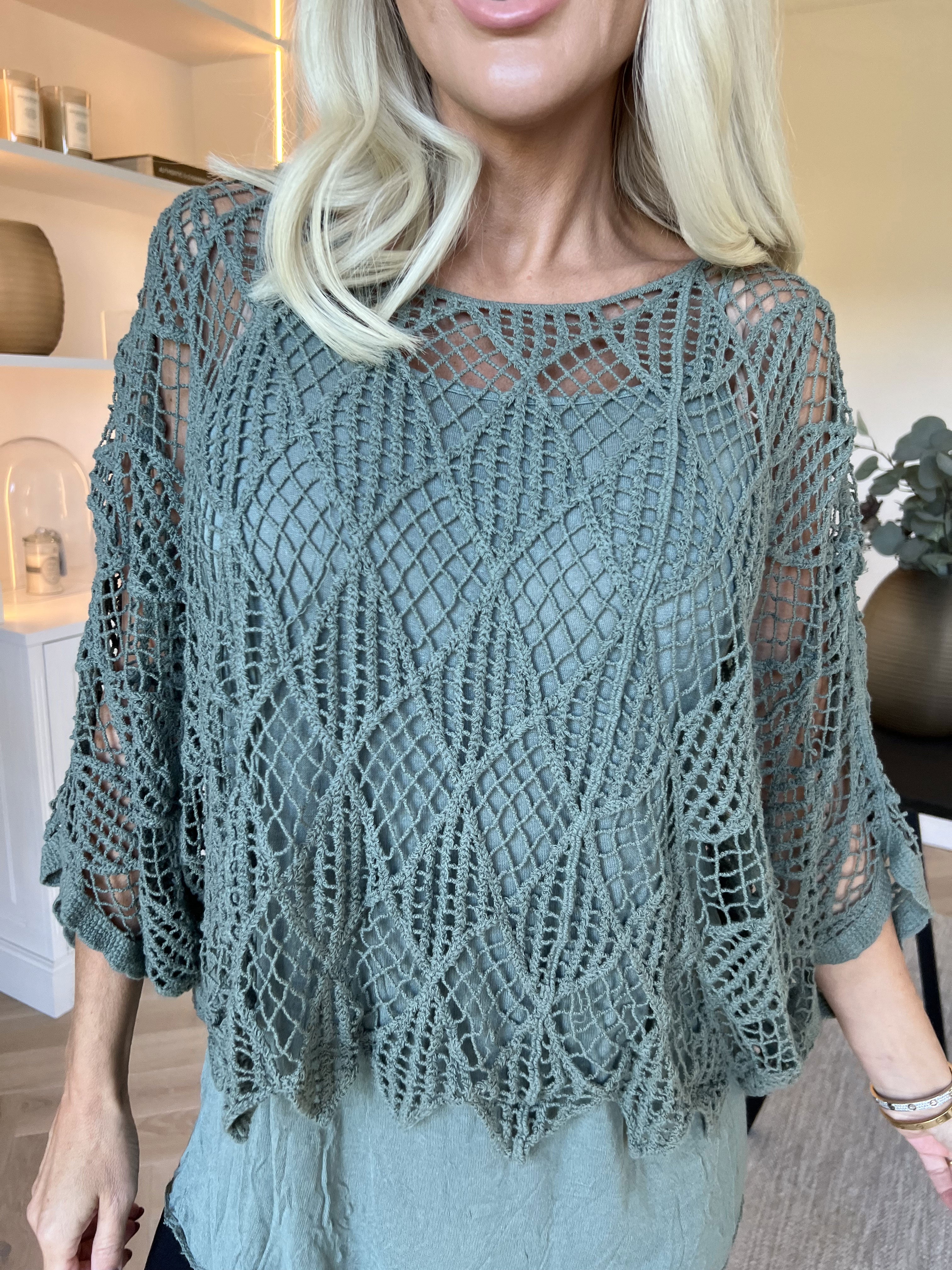 Kari - Hæklet tunika med top i bomuld