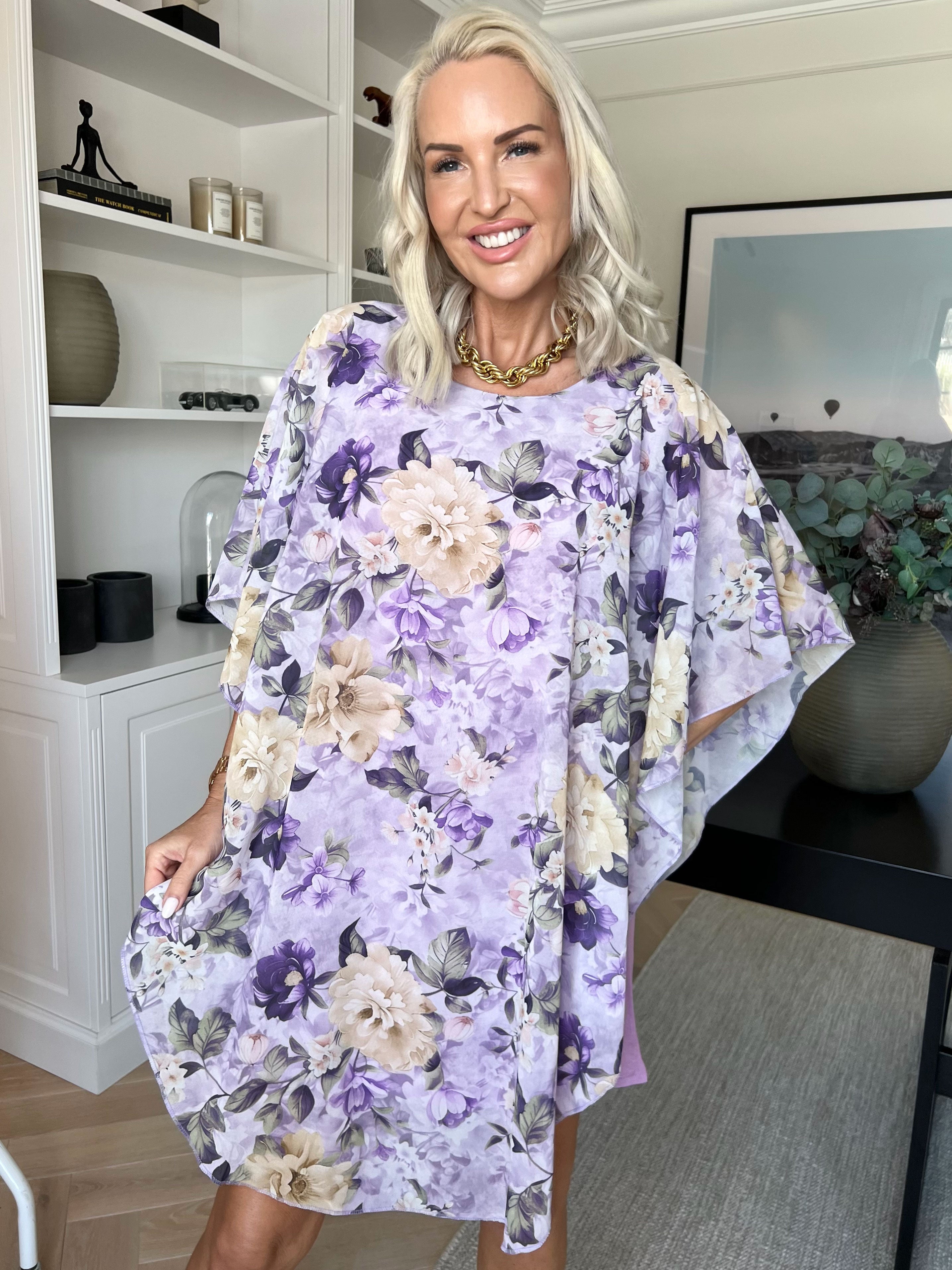 Kenya Flower - Kjole med et let chiffonstykke