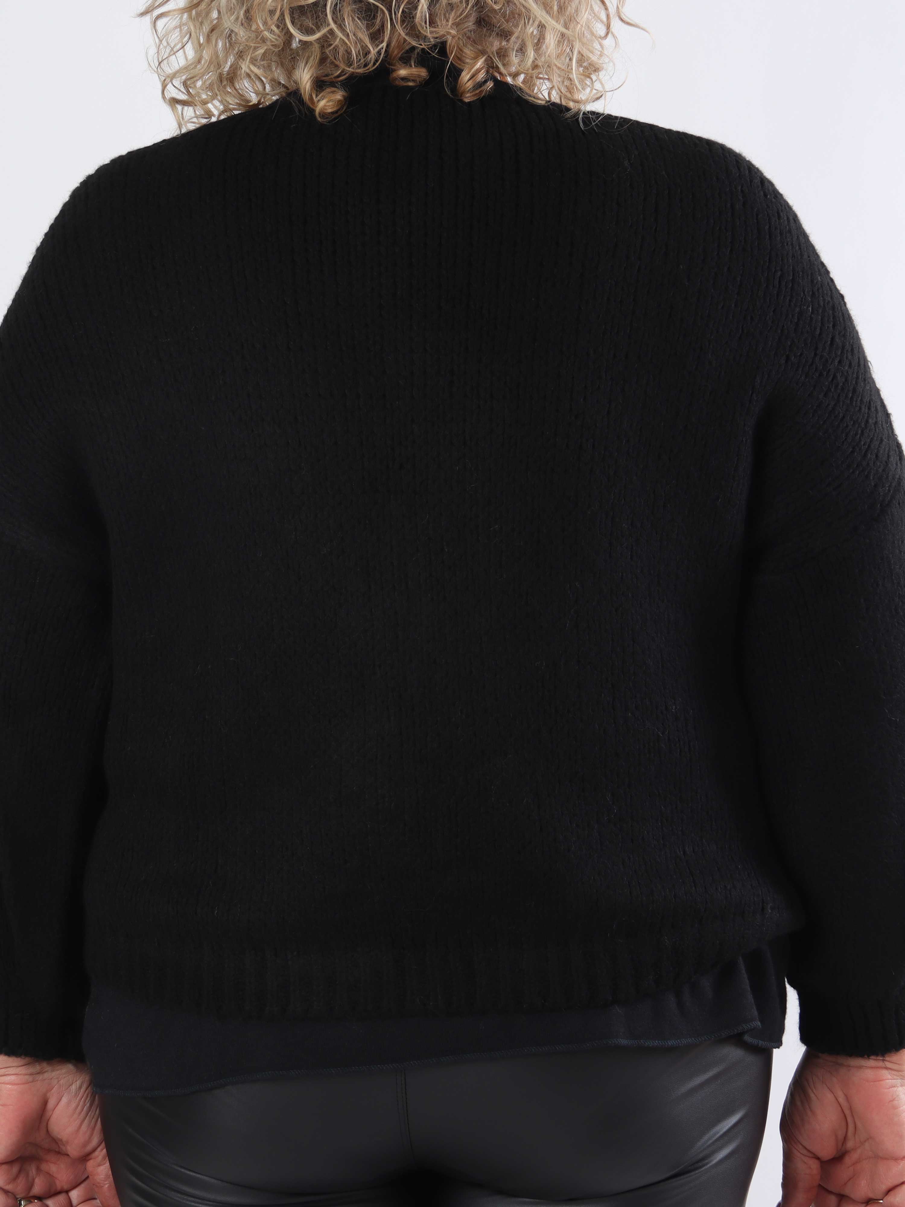 Kimberly - Sød plus size strikcardigan med sløjfer