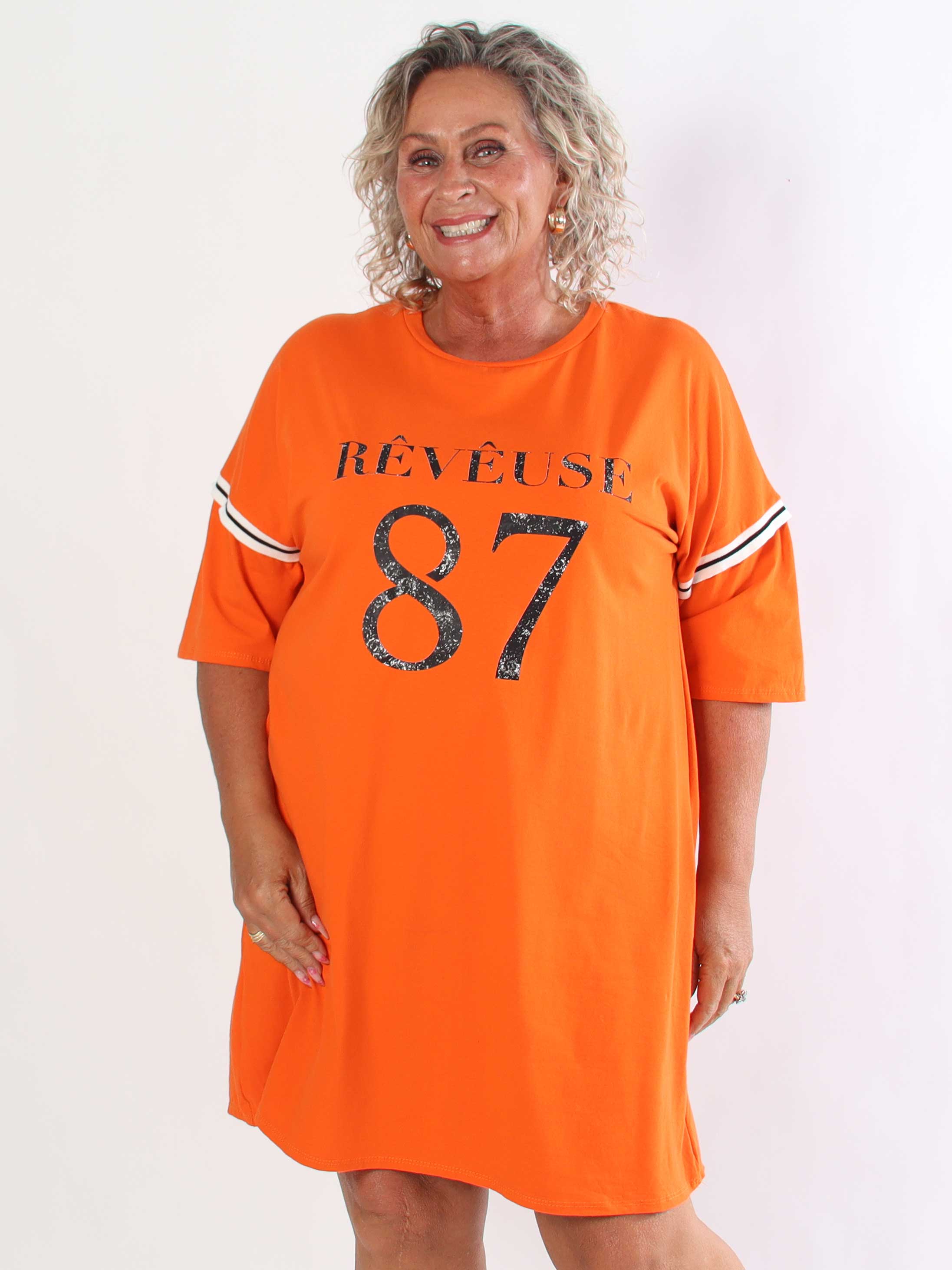 Lana - Plus size t-shirtkjole i blød bomuld med stilfuldt 