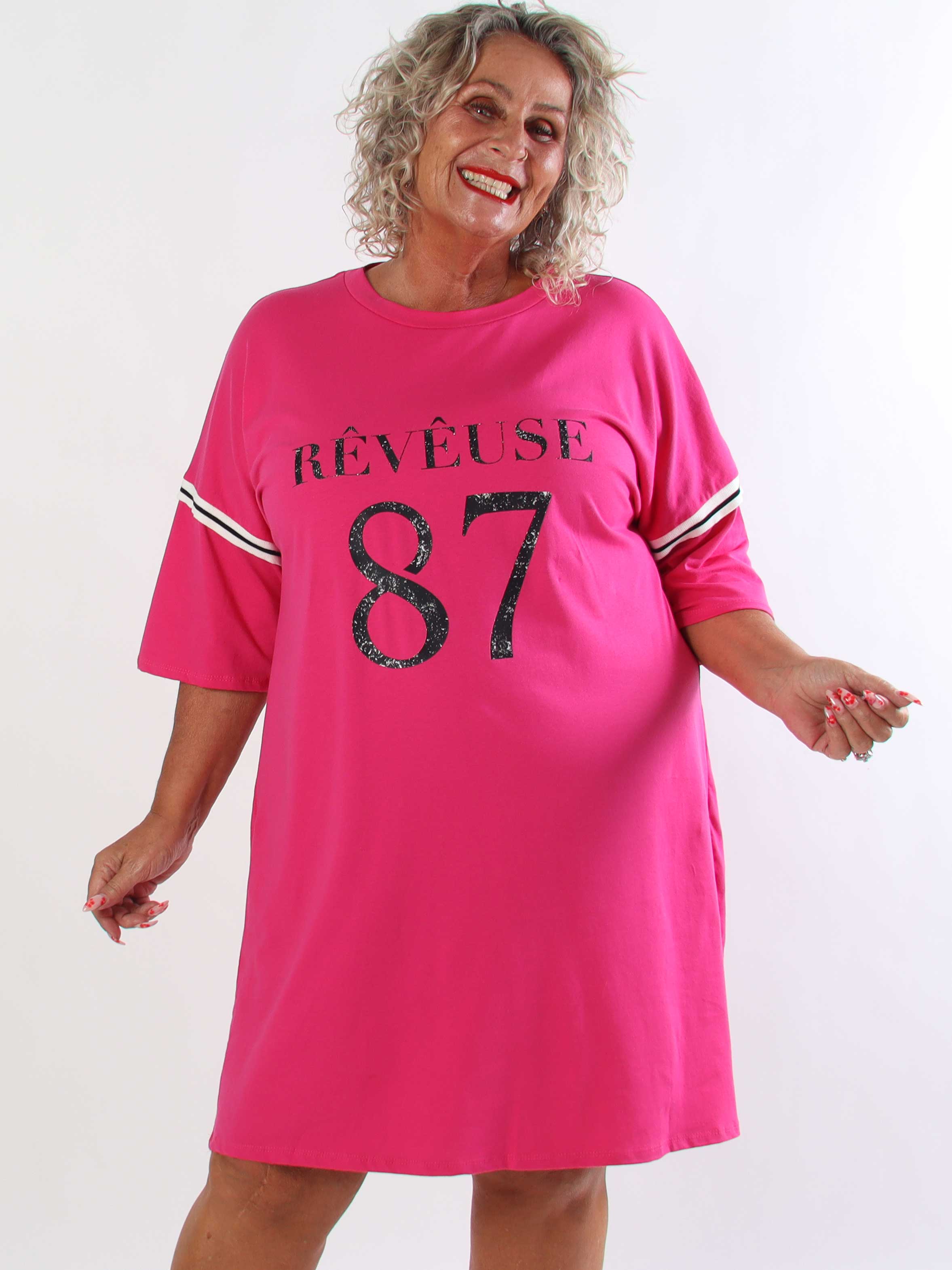 Lana - Plus size t-shirtkjole i blød bomuld med stilfuldt 