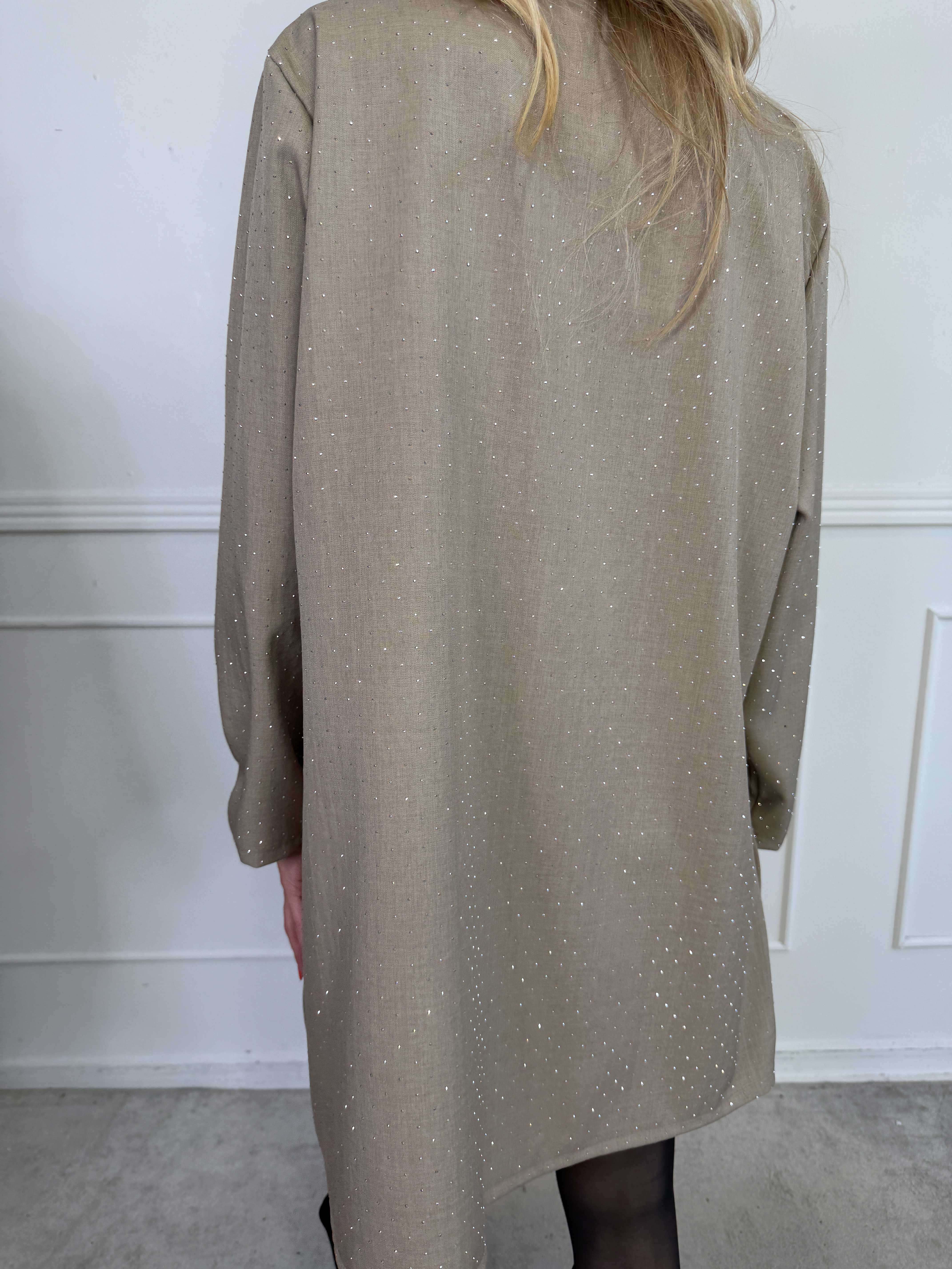 Lanthe long - Lang plus size blazer med similisten