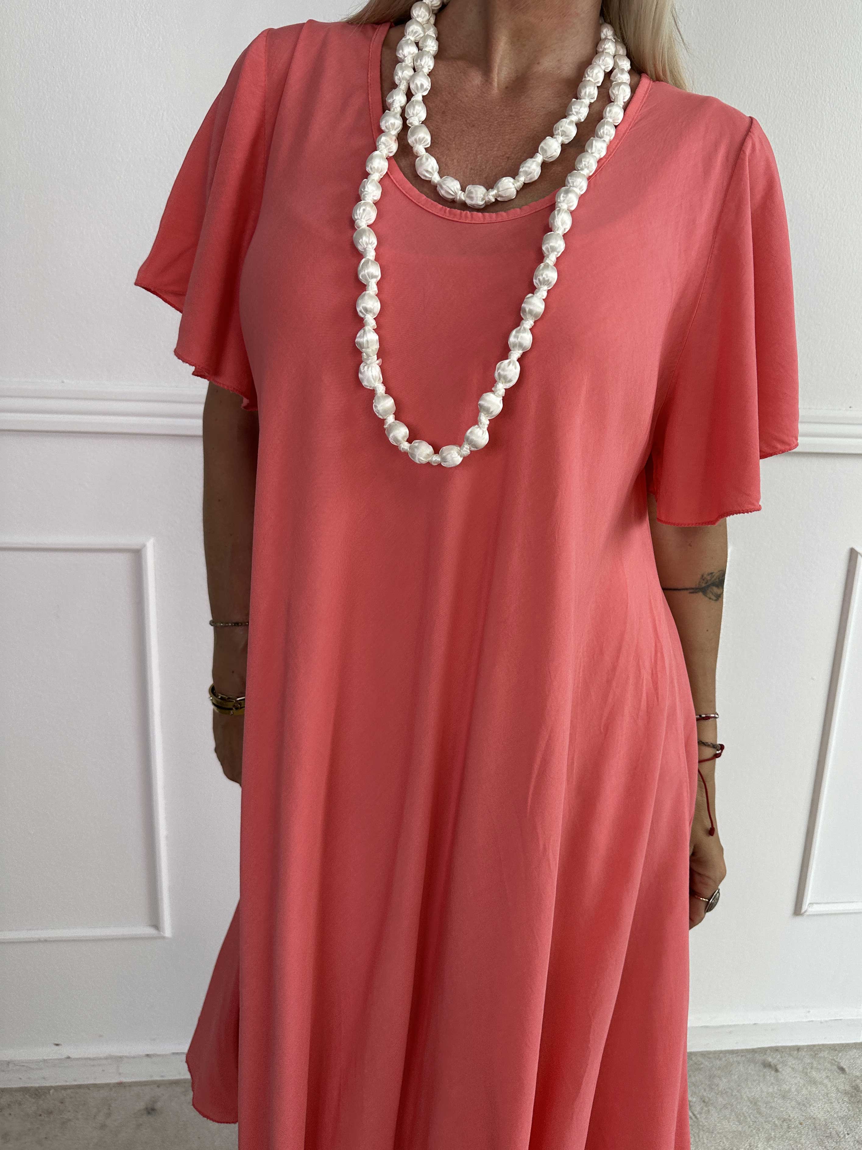 Laneira - Lang kjole i viskose og a-facon