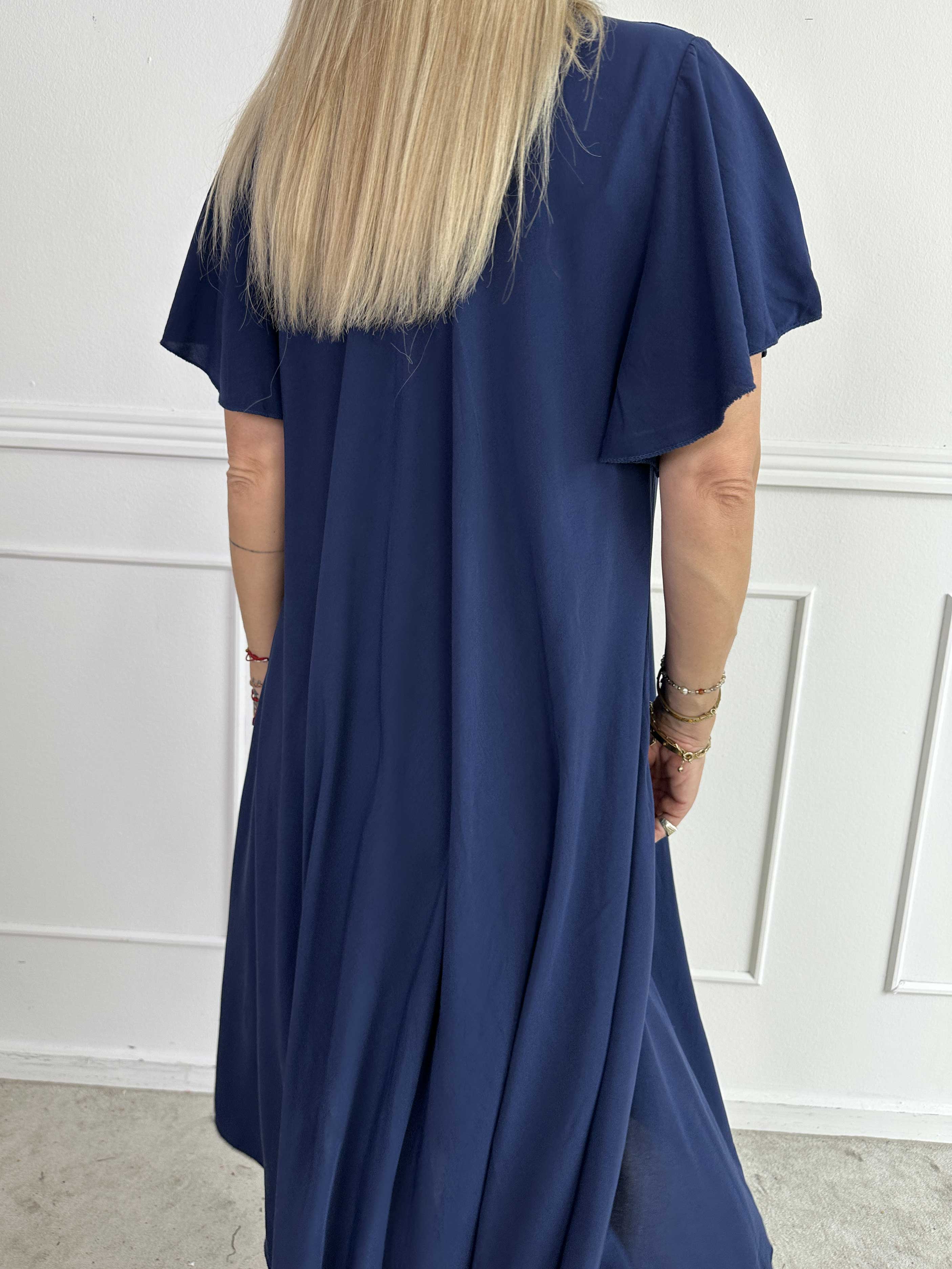 Laneira - Lang kjole i viskose og a-facon