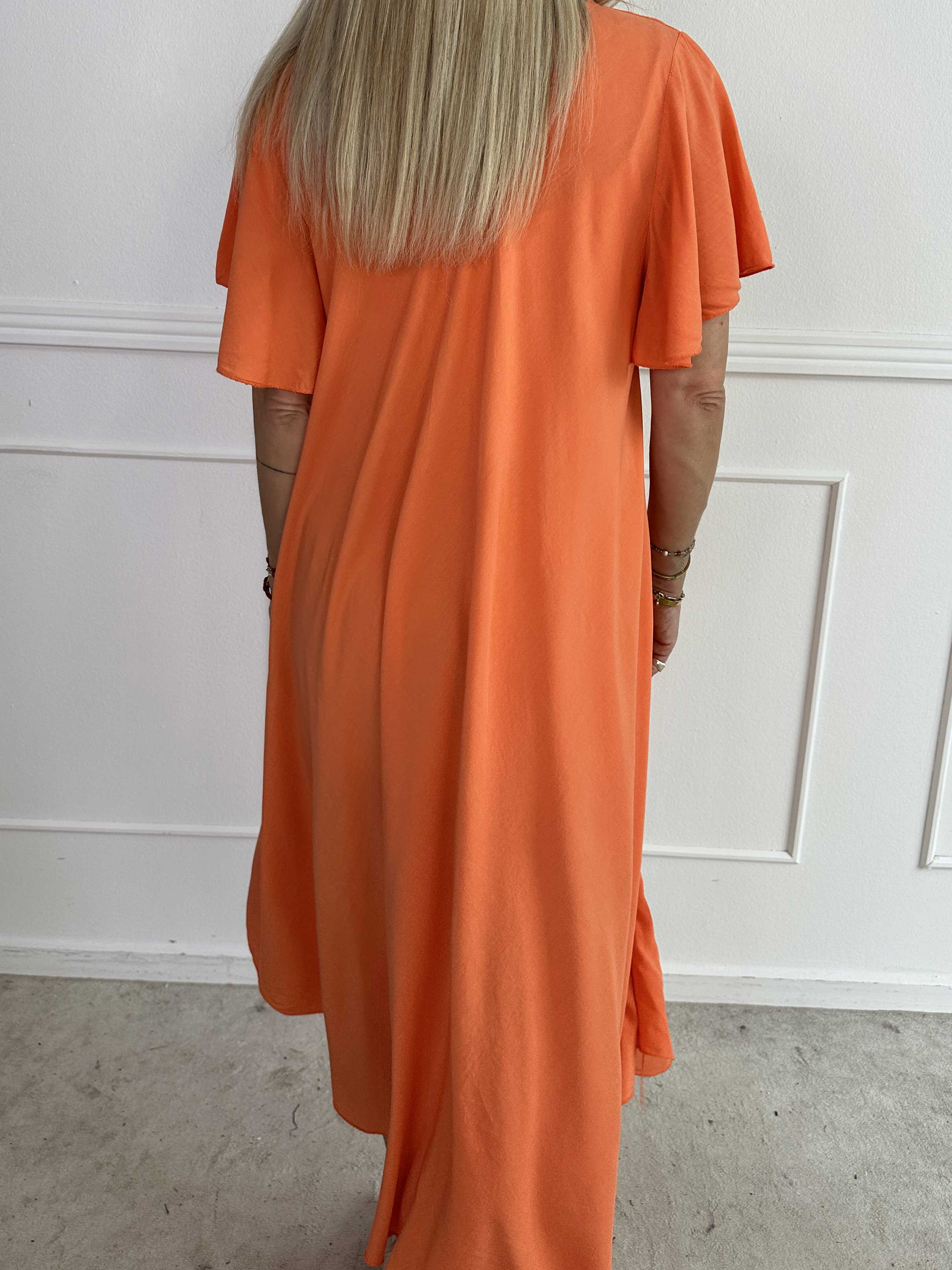 Laneira - Lang kjole i viskose og a-facon