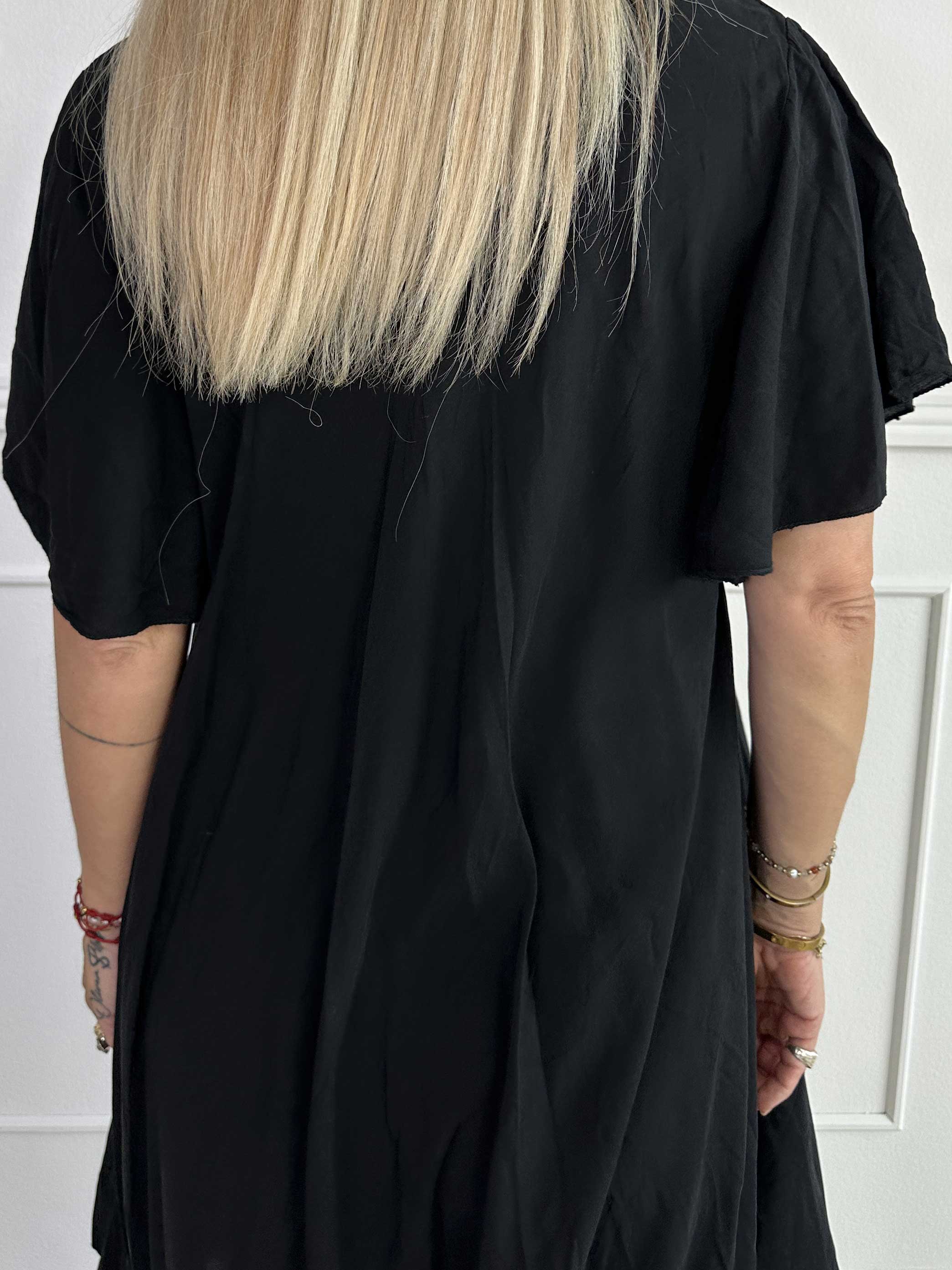 Laneira - Lang kjole i viskose og a-facon