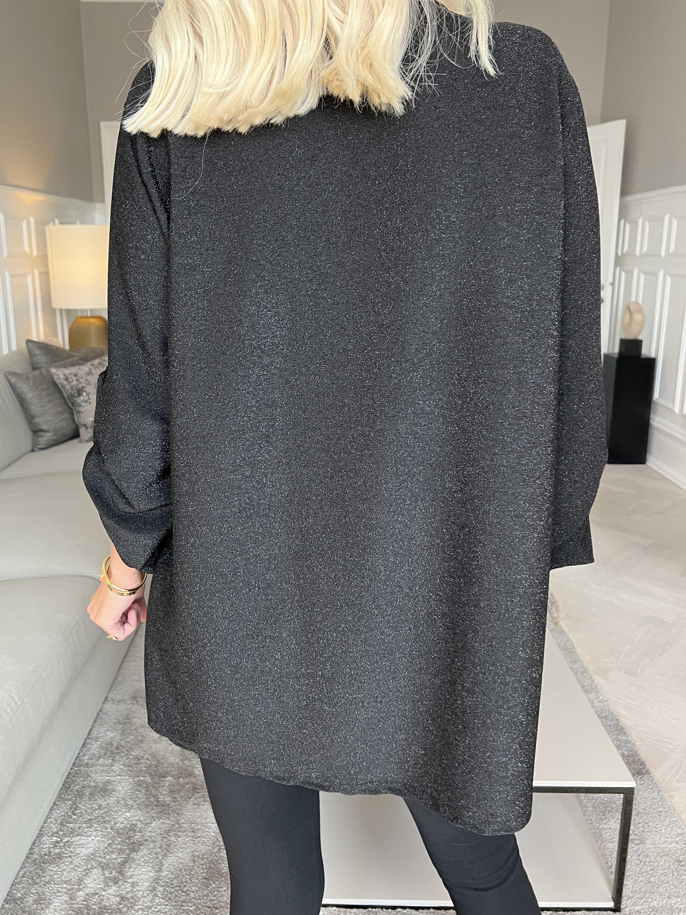 Larna Glitter - Tunika med glimmertråde og v-udskæring