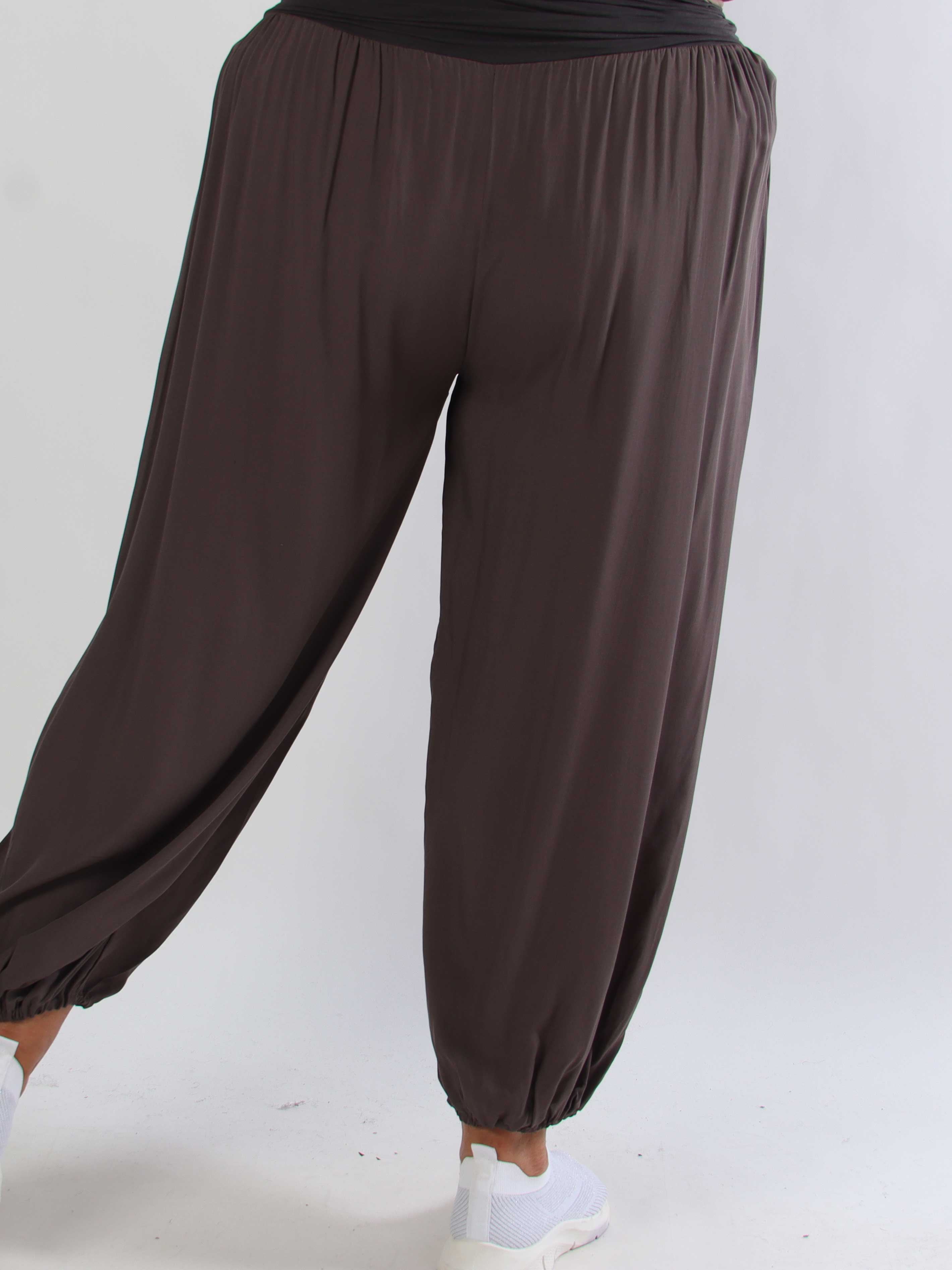Lava - Plus size haremsbukser i viskose med elastikkant i livet