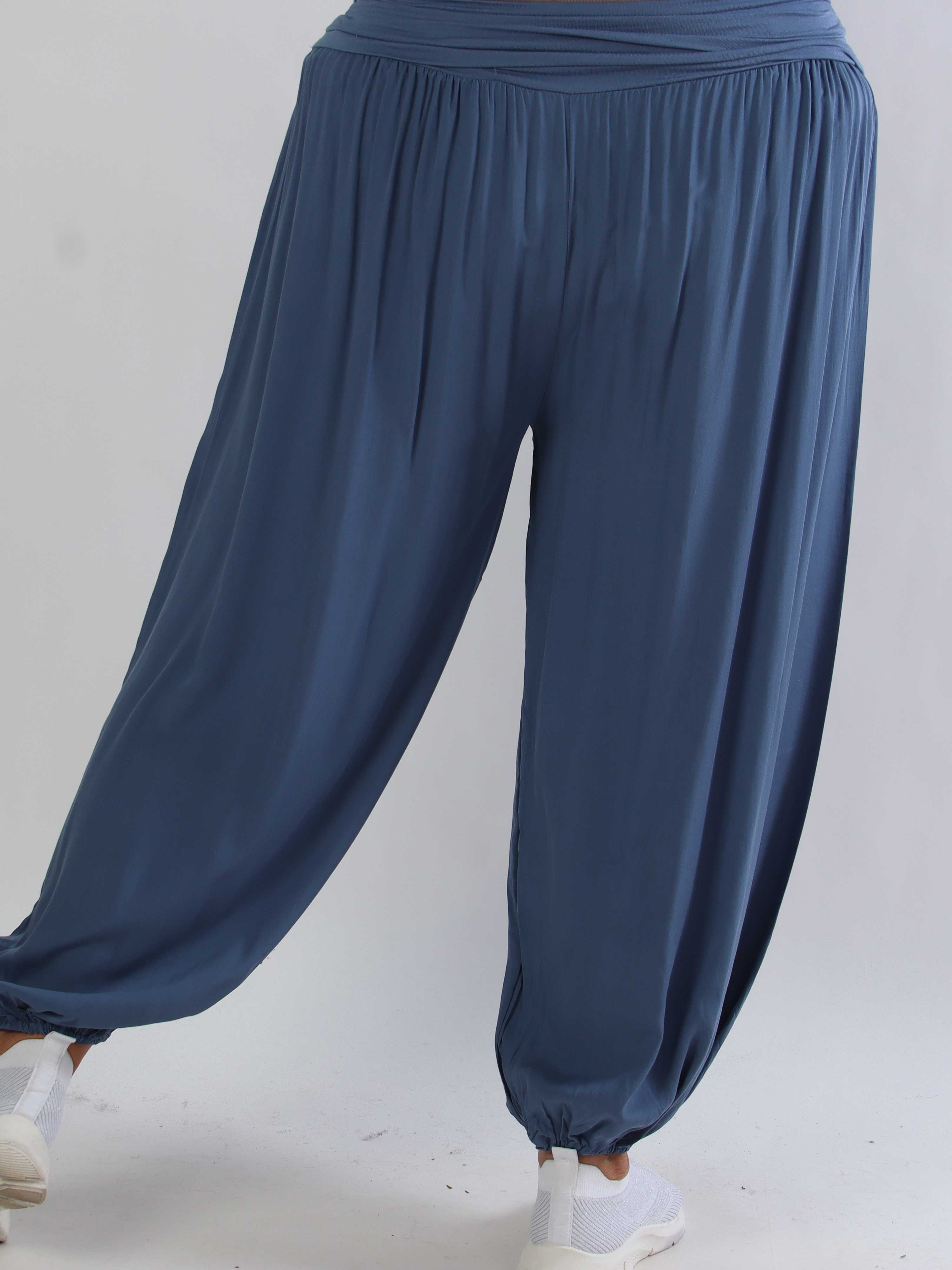 Lava - Plus size haremsbukser i viskose med elastikkant i livet