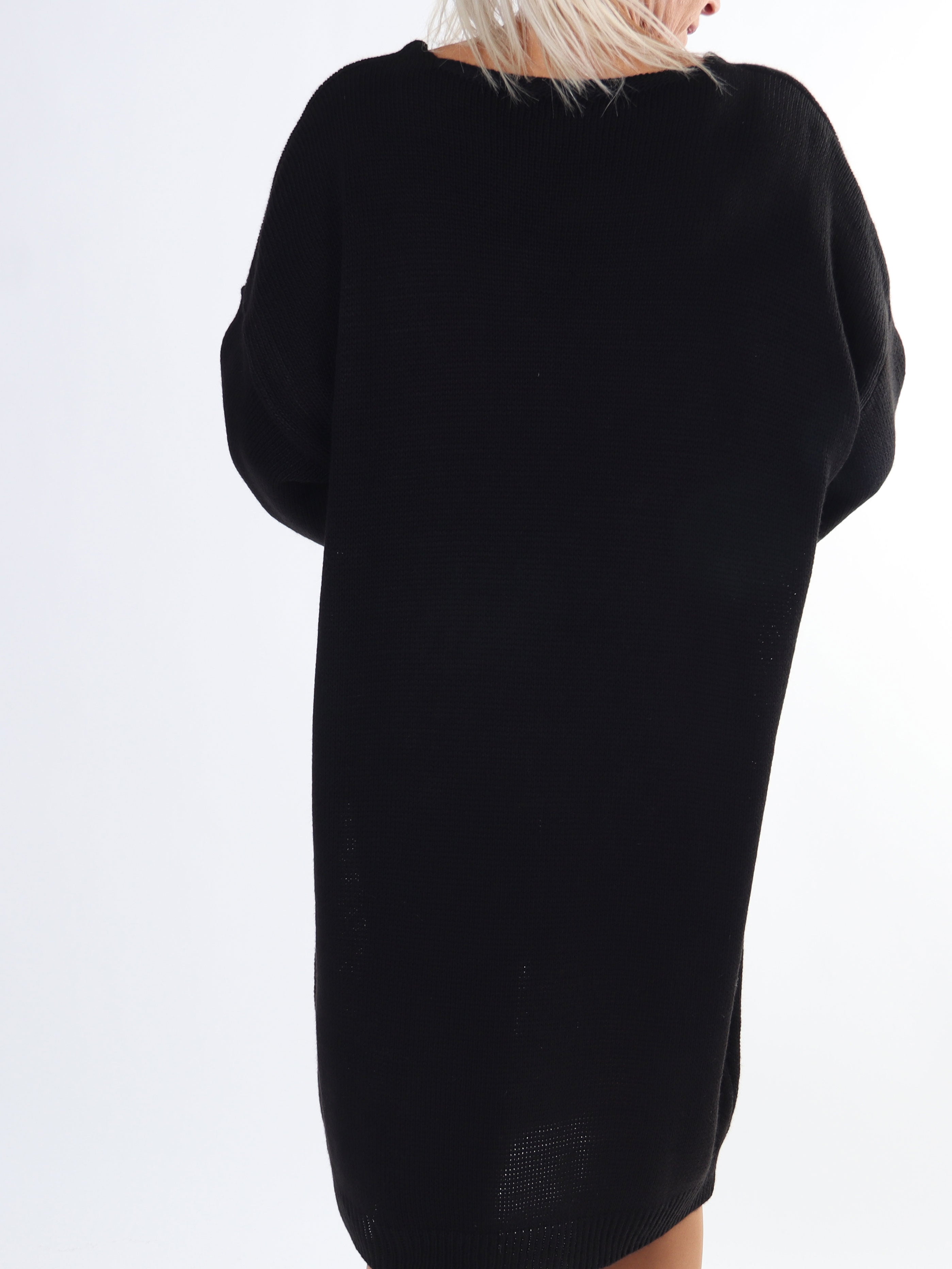 Lela - Plus size strikkjole med hjerter