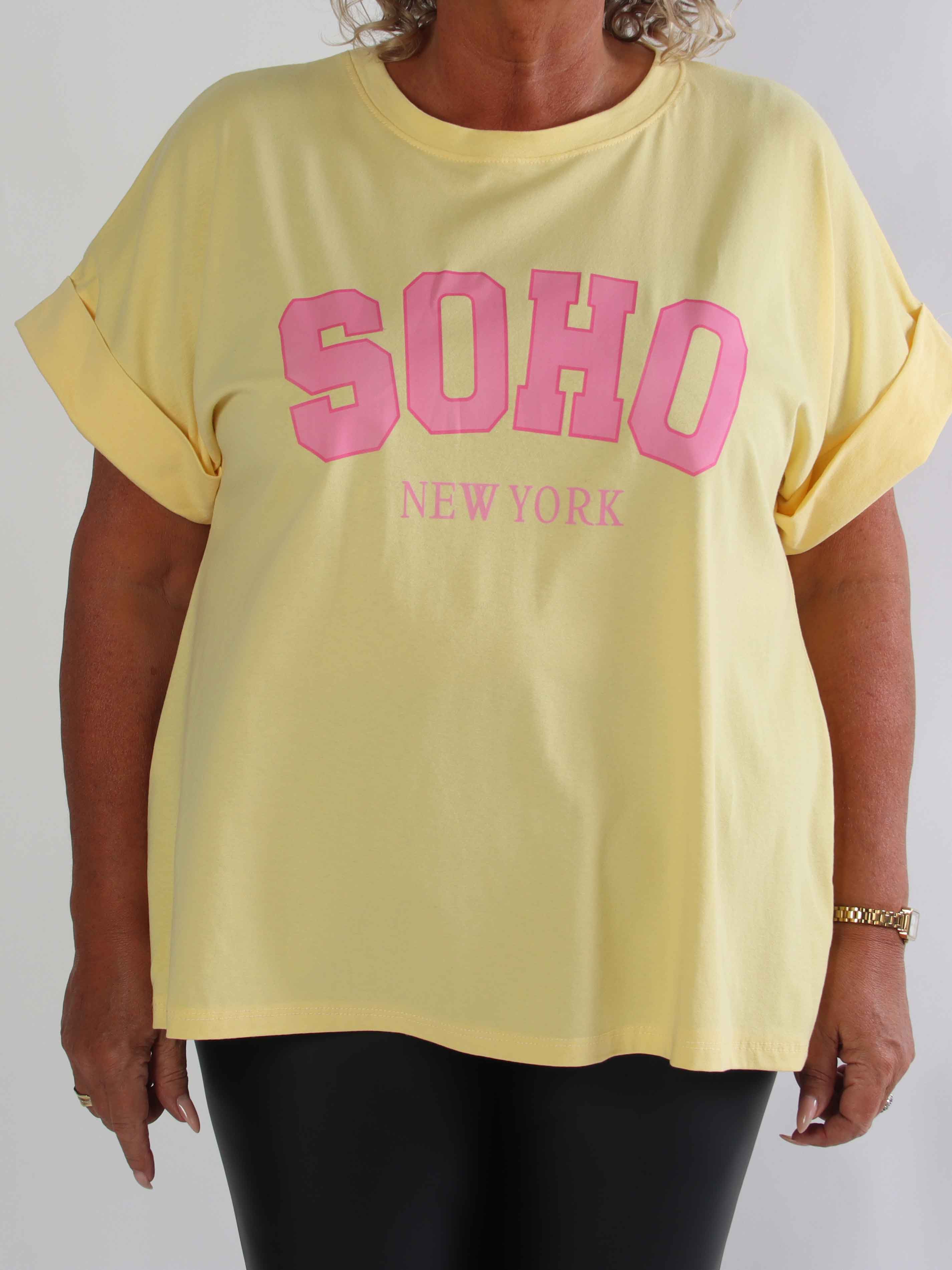 Leni - Plus size t-shirt med SOHO New York stående på brystet