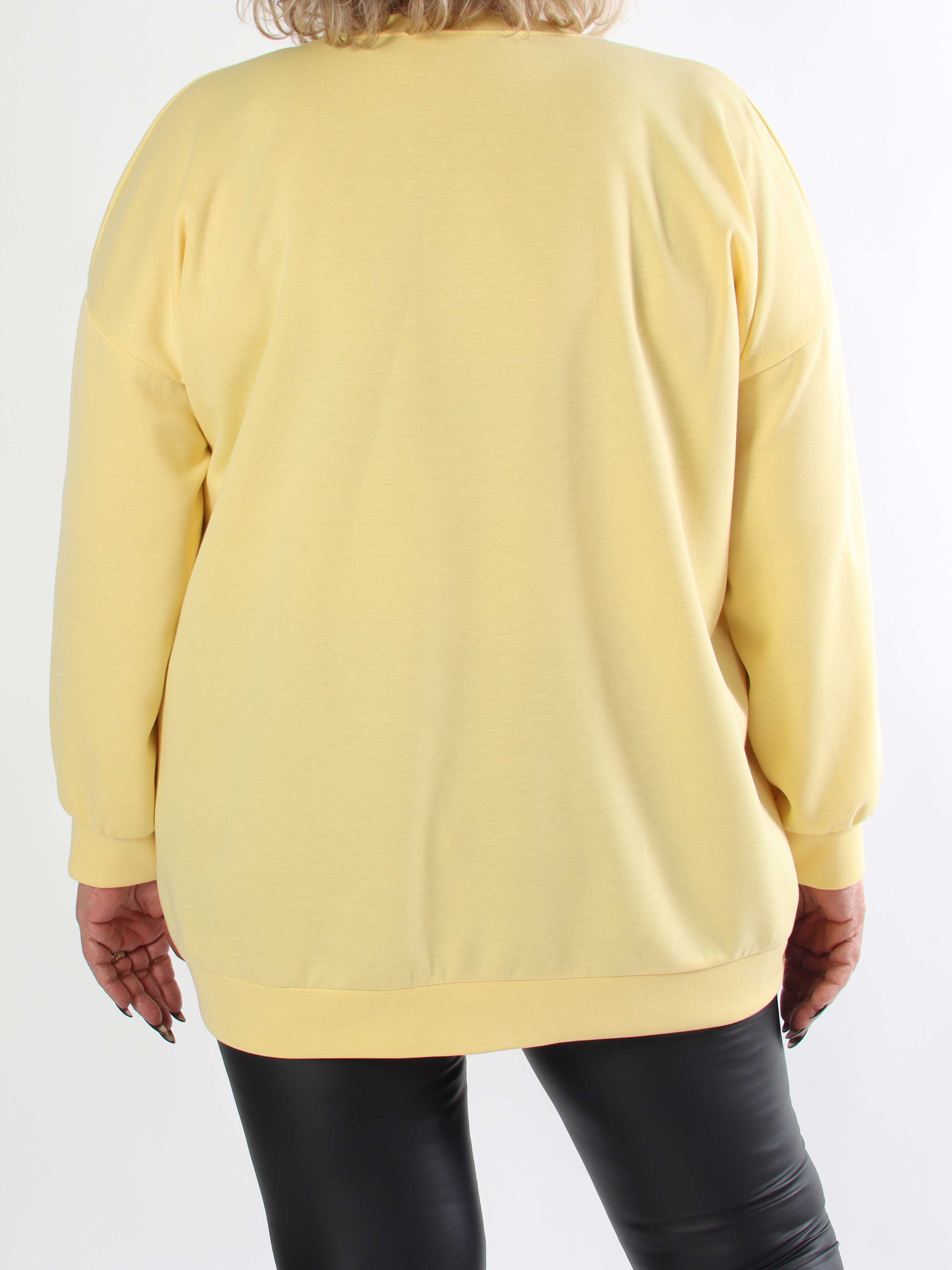 Lindsay - Blød plus size sweatshirt med SOHO skrevet på brystet