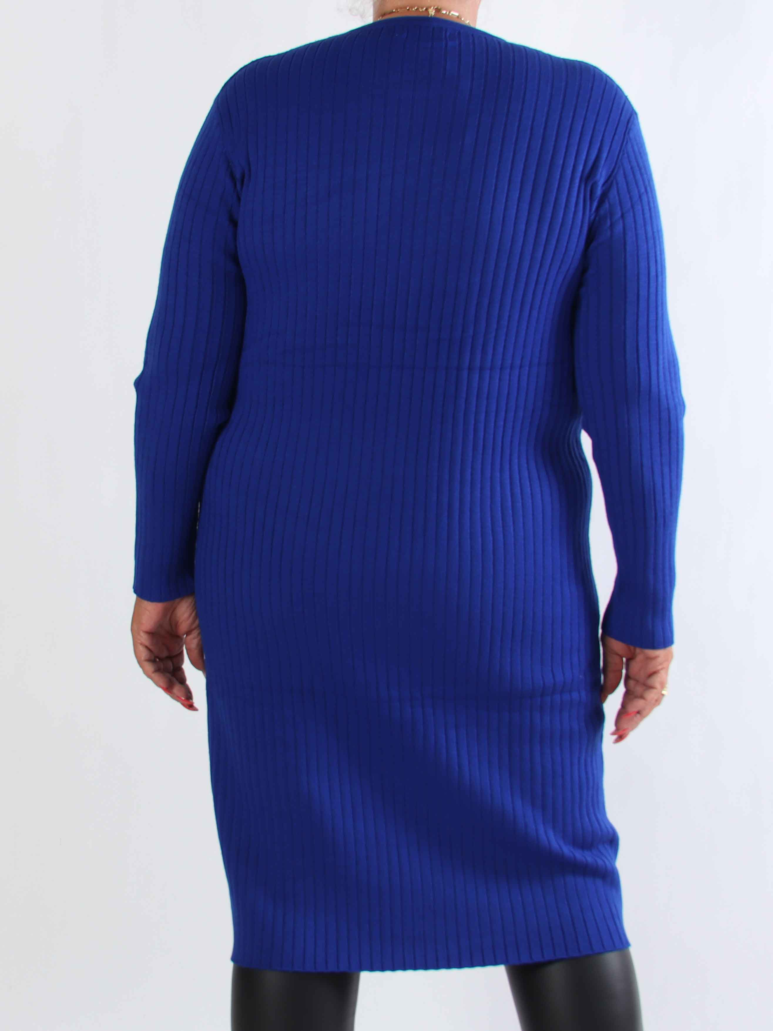 Livunn - Blød elastisk strikkjole med rib