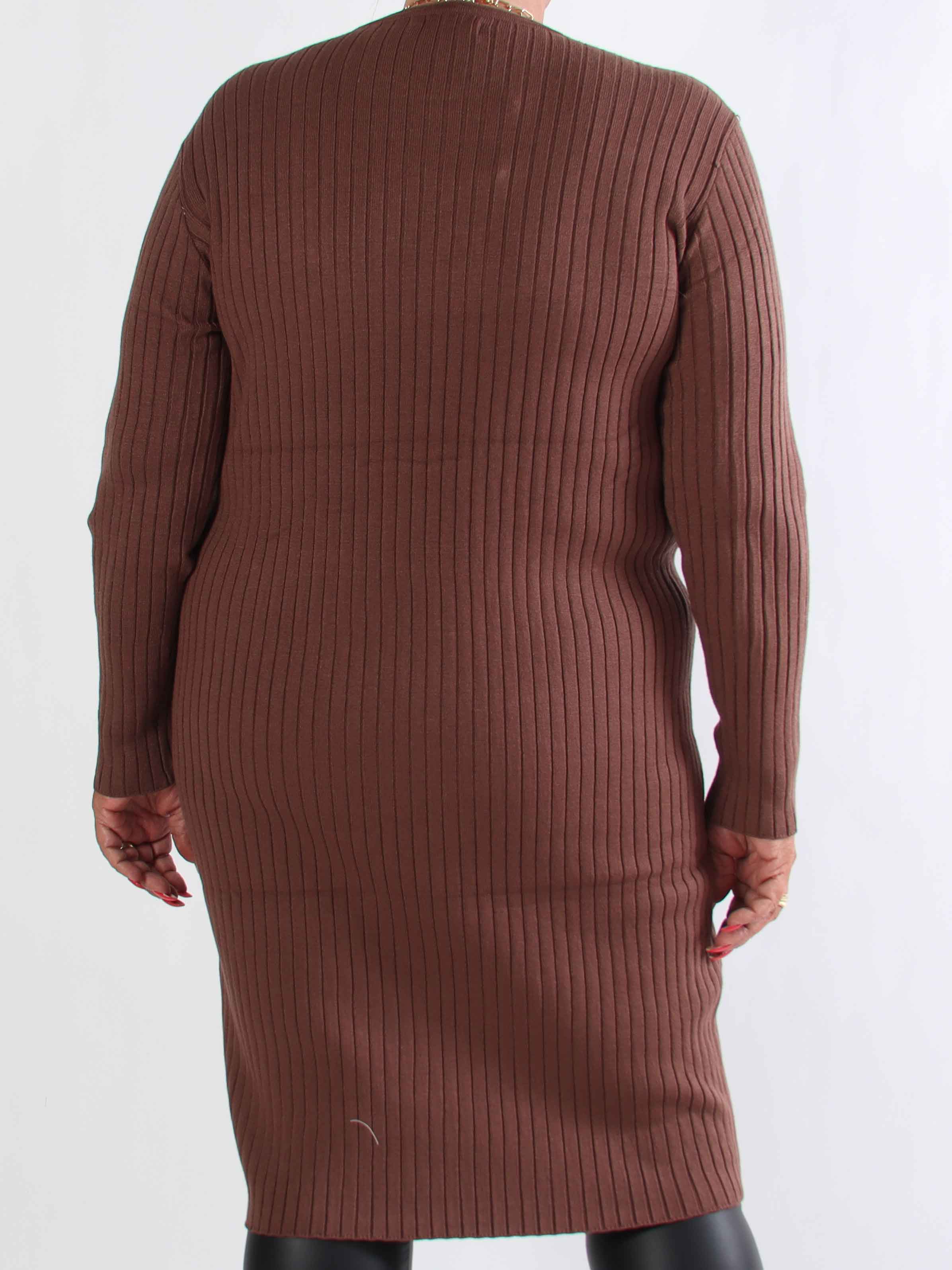 Livunn - Blød elastisk strikkjole med rib