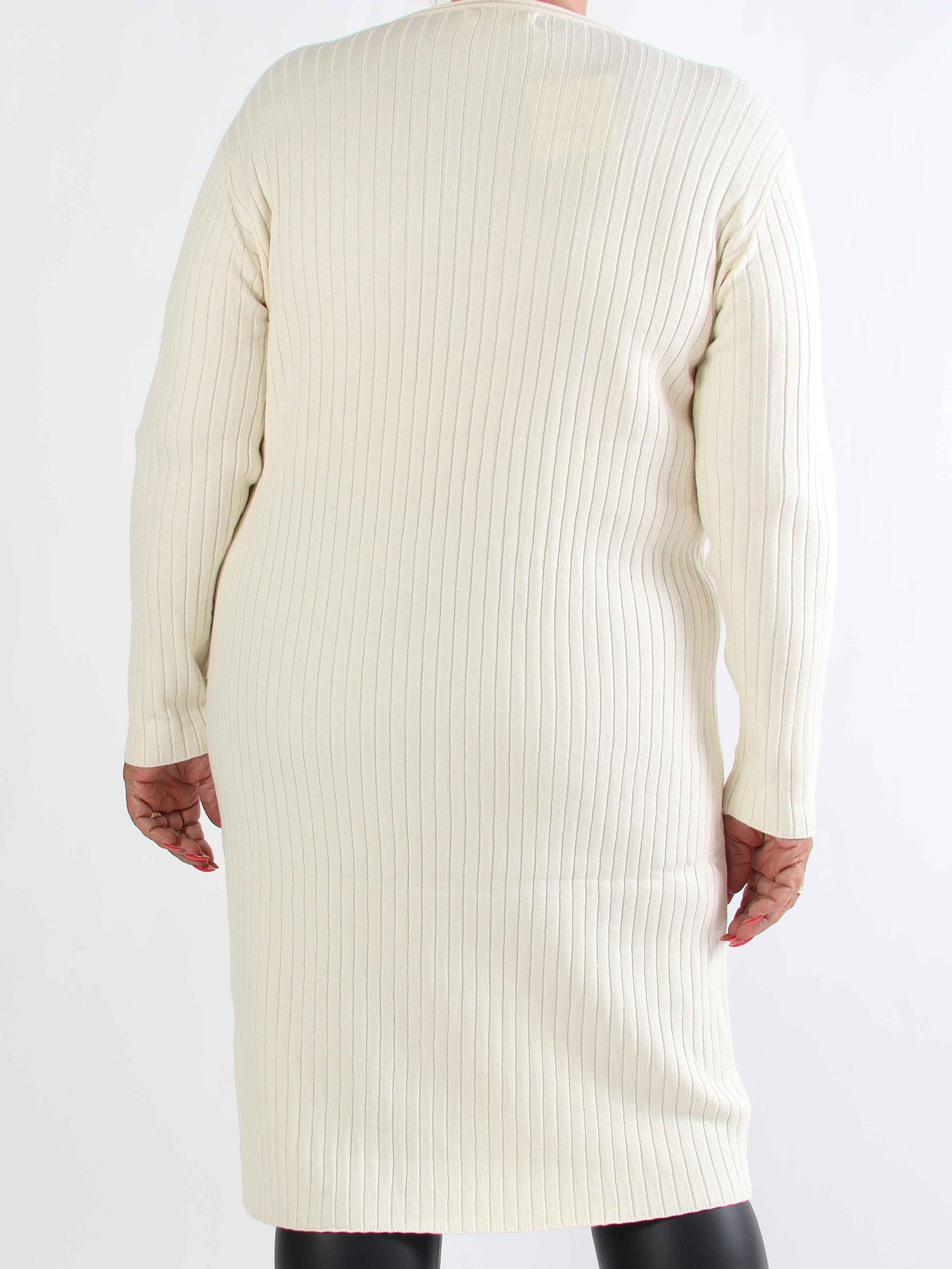 Livunn - Blød elastisk strikkjole med rib