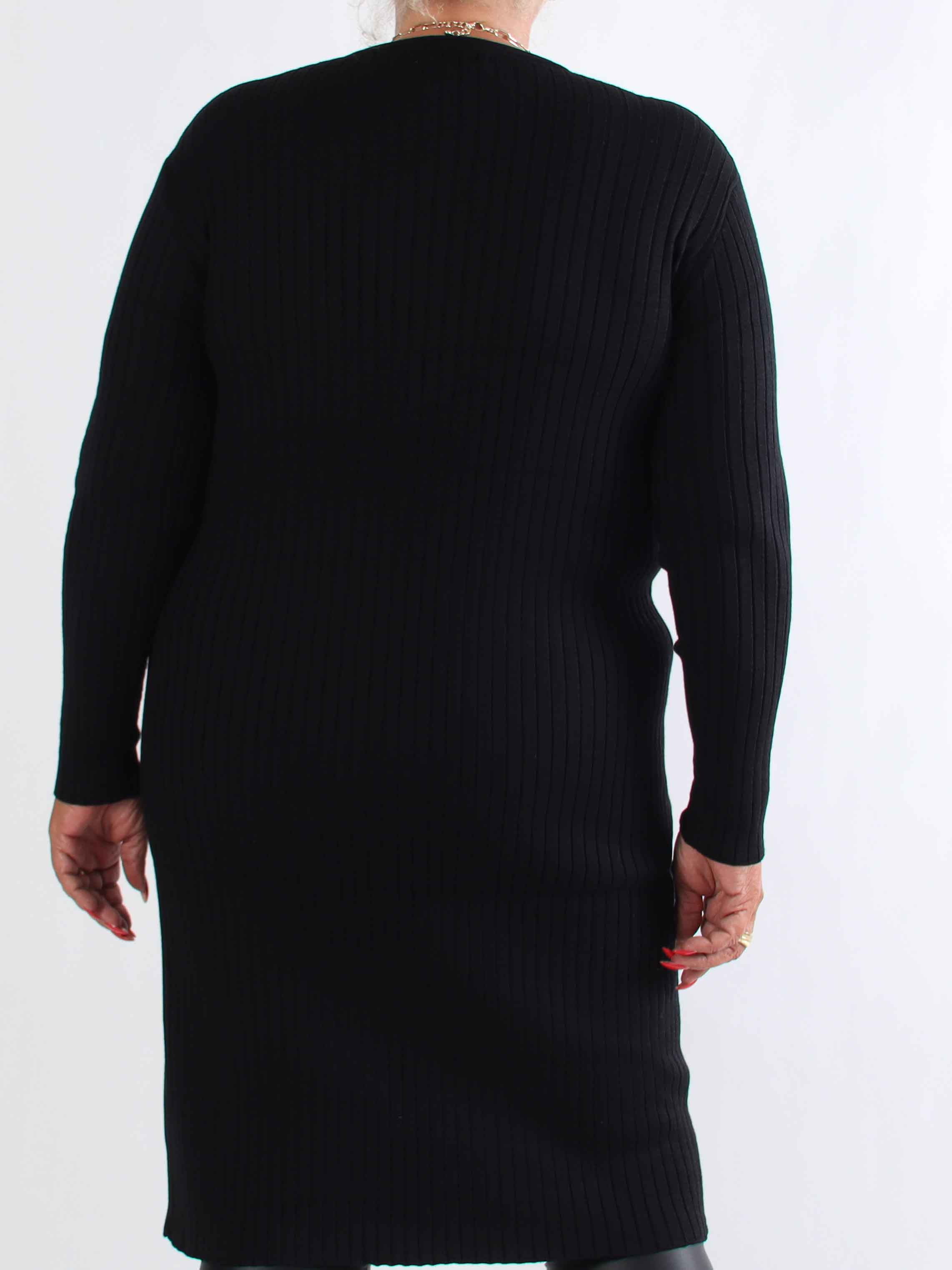 Livunn - Blød elastisk strikkjole med rib