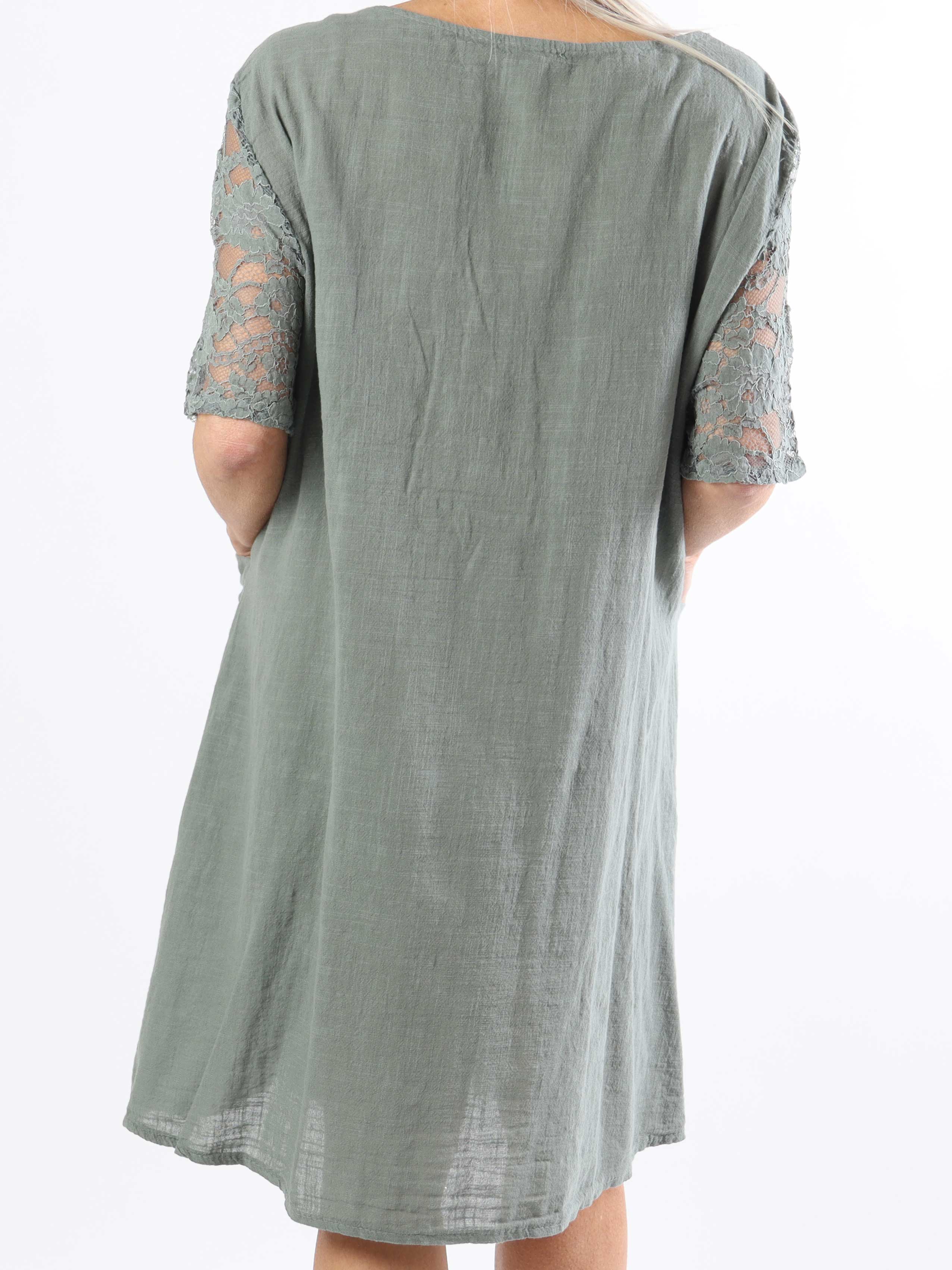 Lovisa - Sød plussize bomuldskjole med lommer