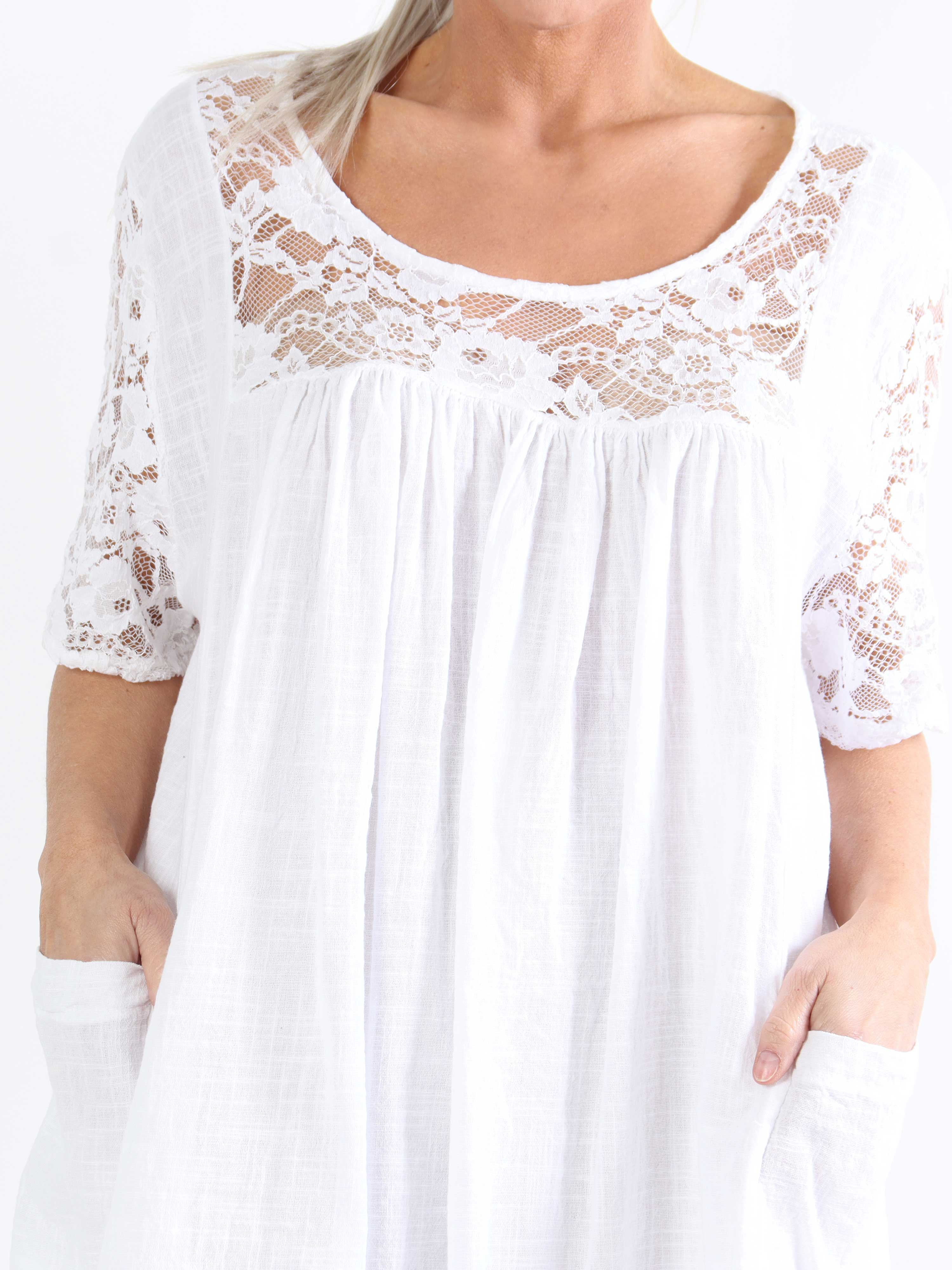 Lovisa - Sød plussize bomuldskjole med lommer