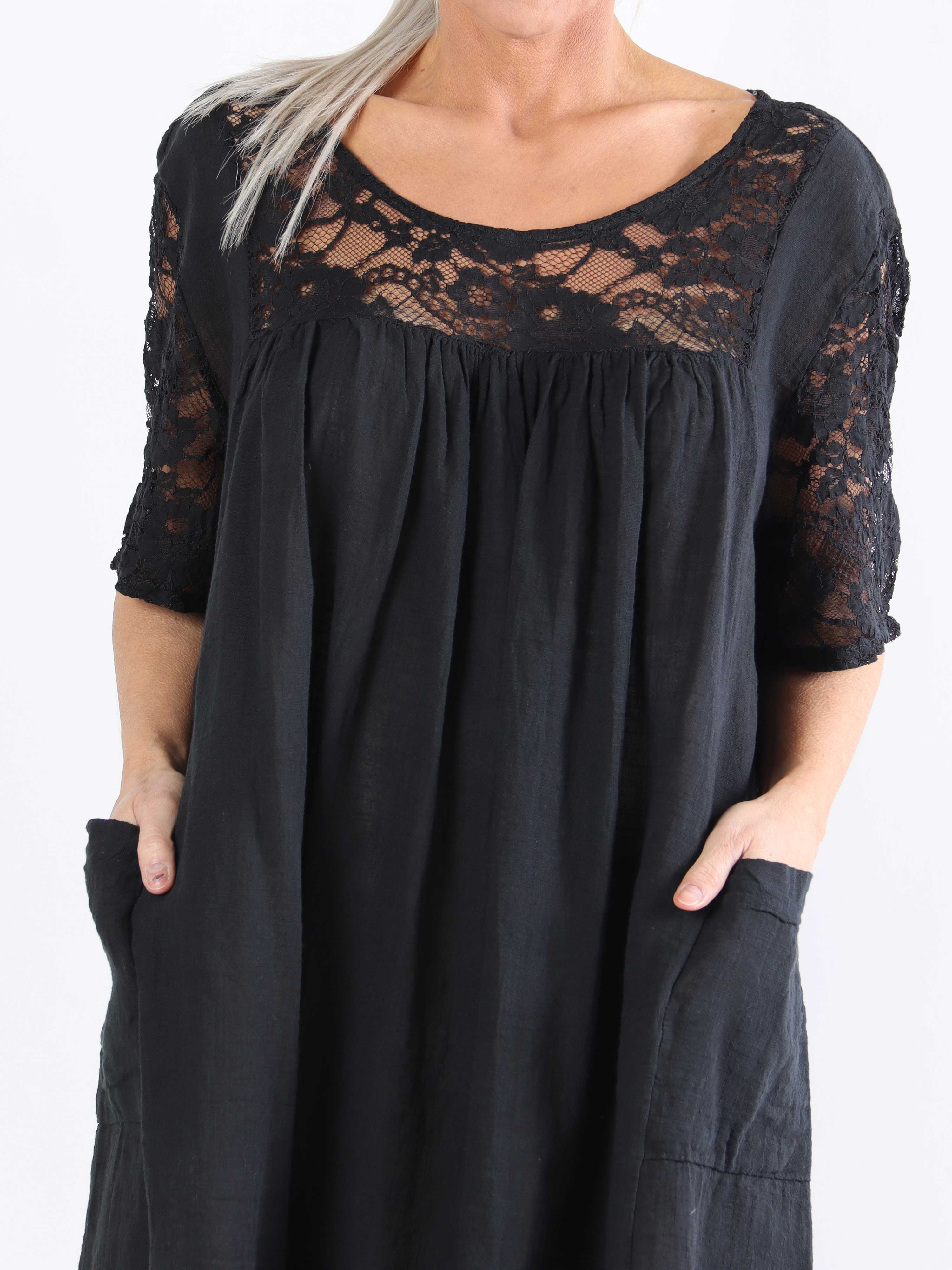 Lovisa - Sød plussize bomuldskjole med lommer