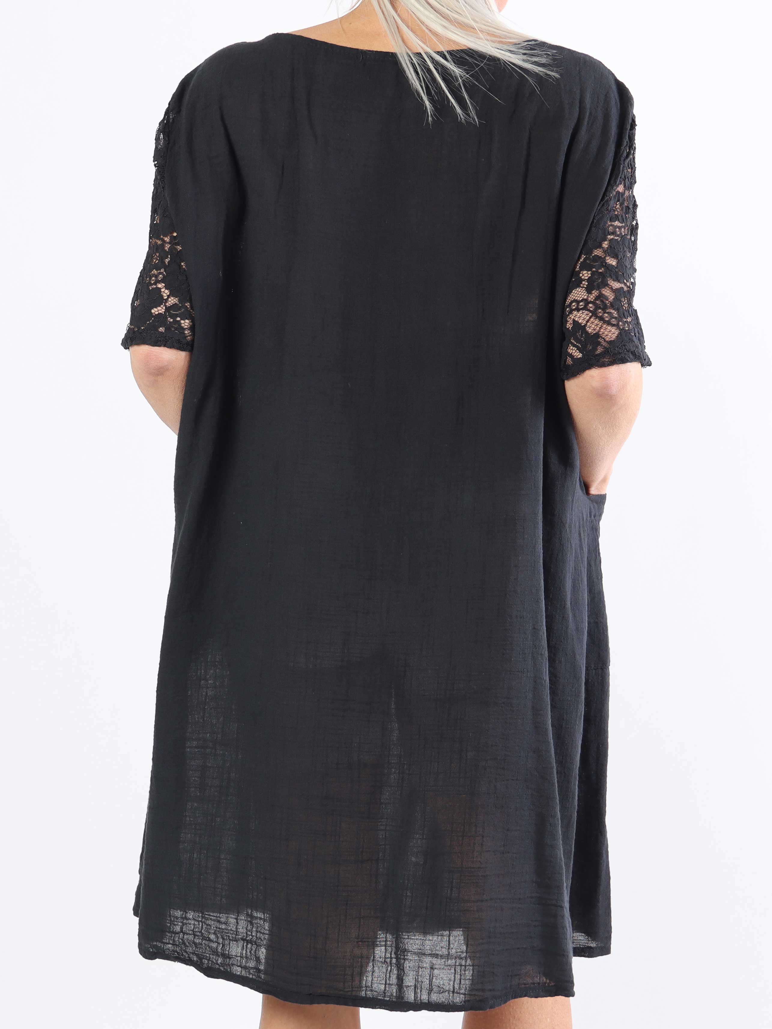 Lovisa - Sød plussize bomuldskjole med lommer