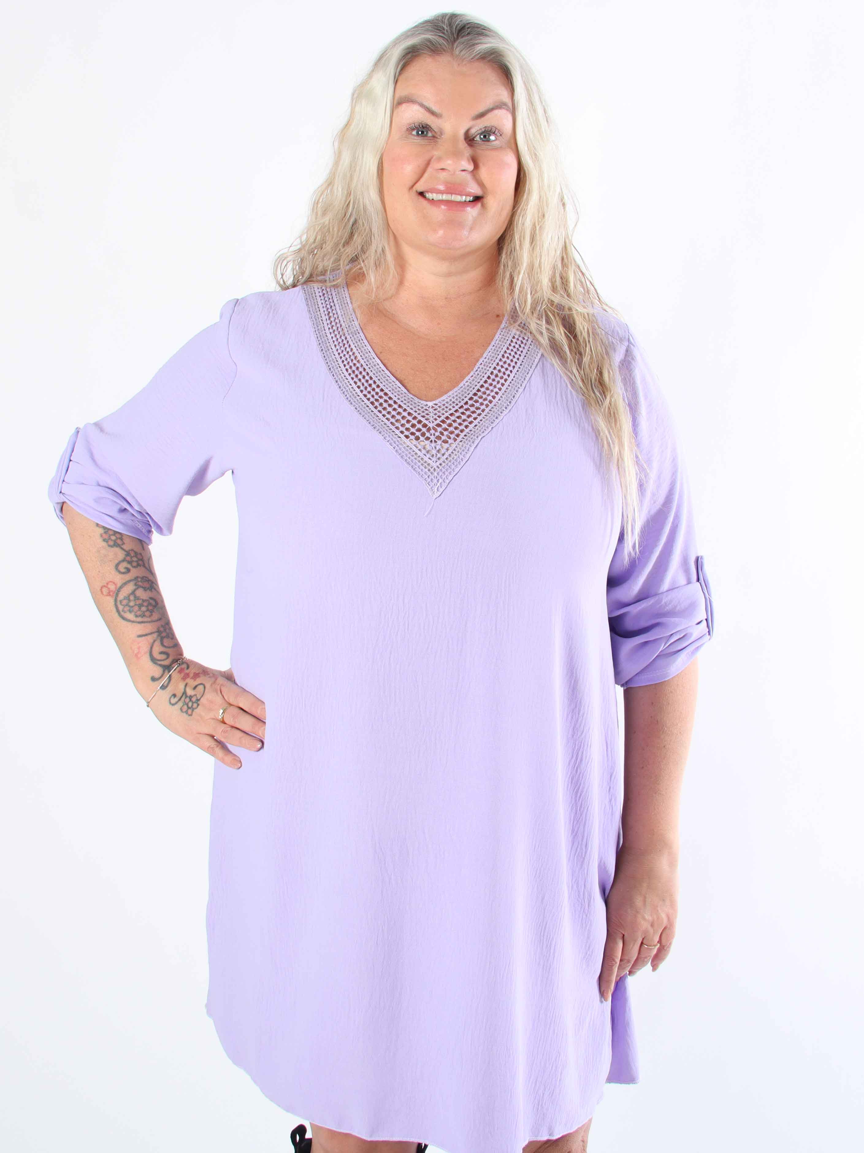 Lily - Plus size tunikakjole i viskose med pailletter