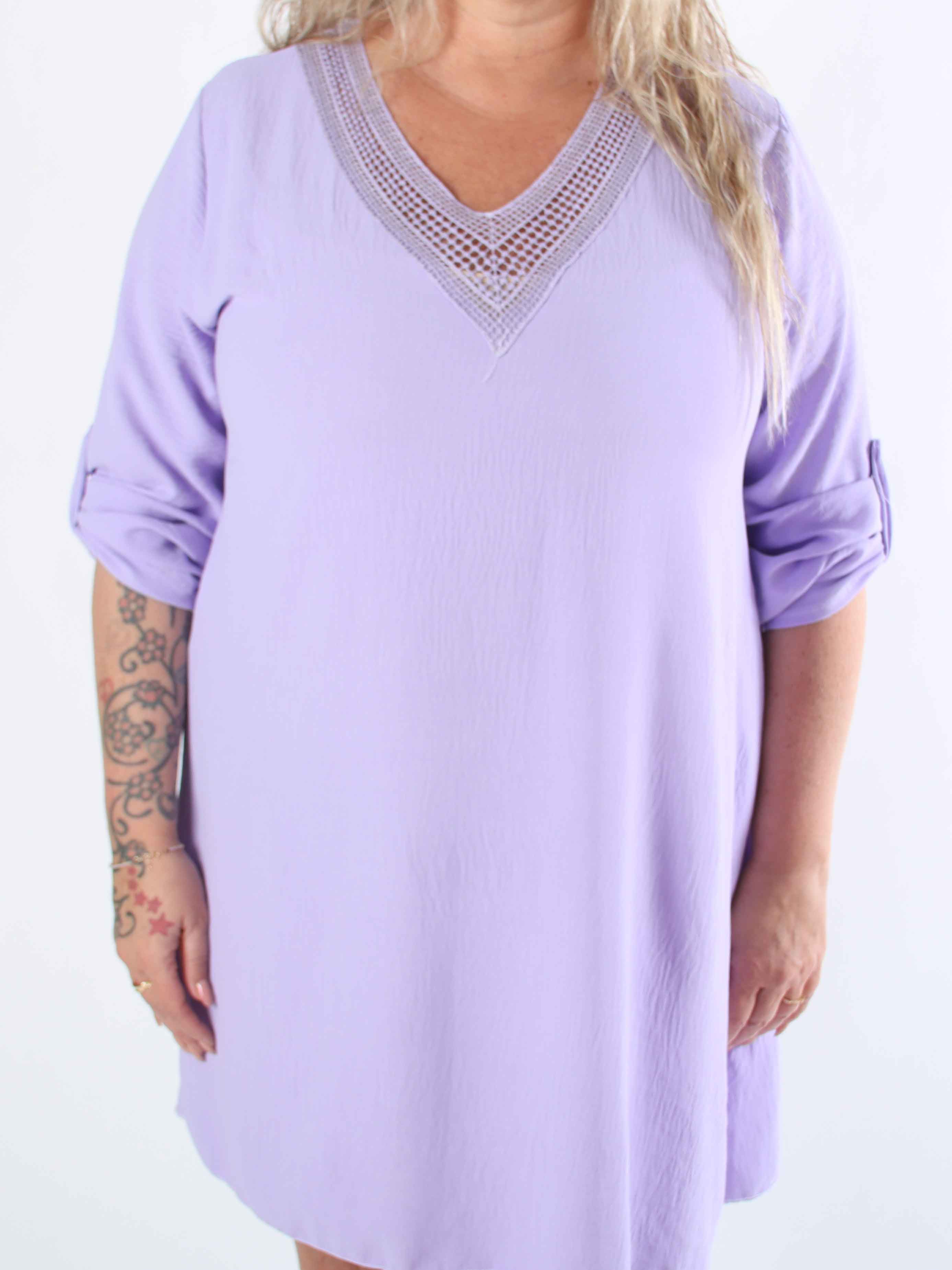 Lily - Plus size tunikakjole i viskose med pailletter