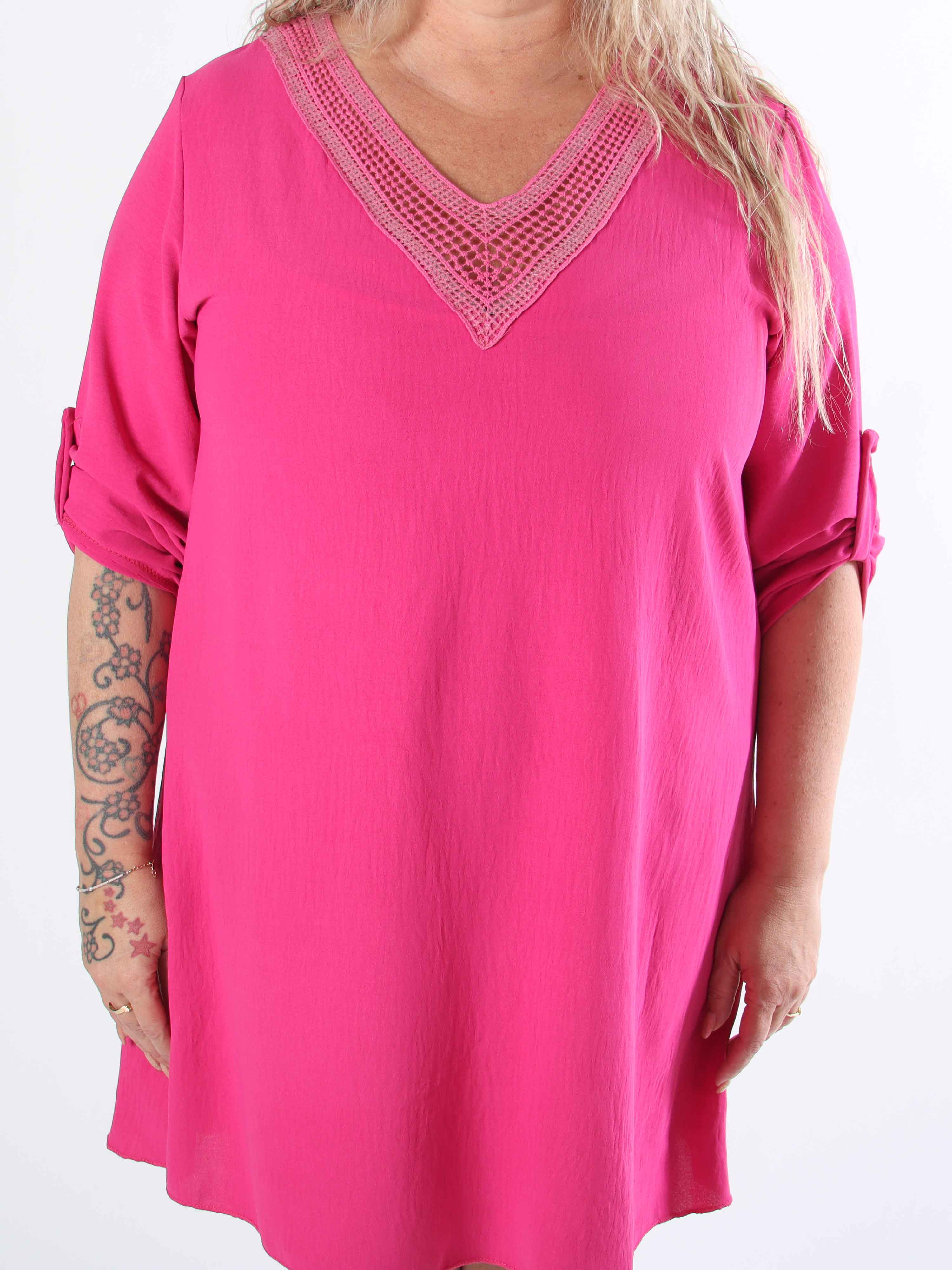 Lily - Plus size tunikakjole i viskose med pailletter