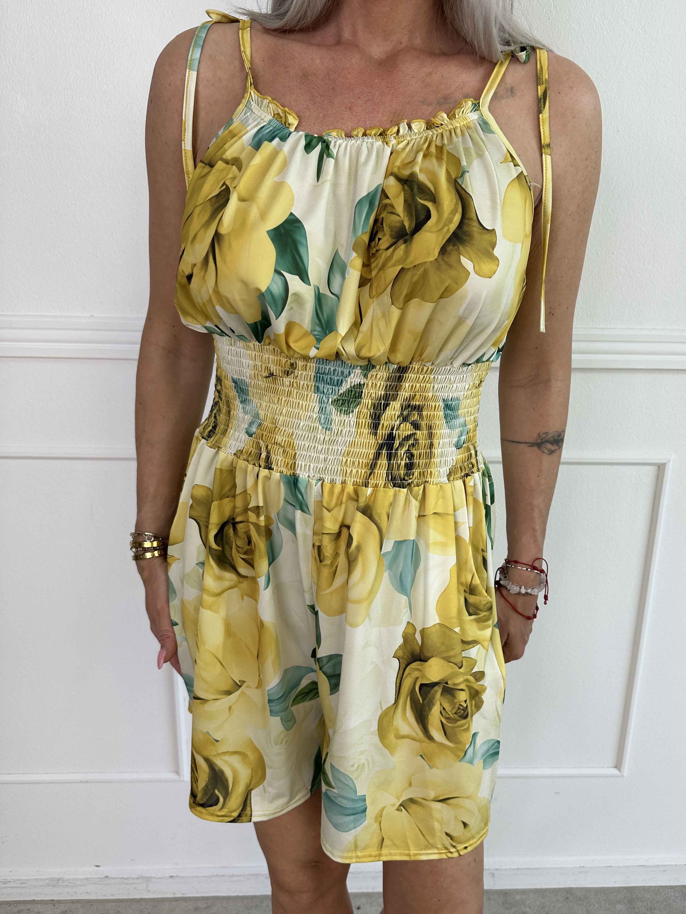 Lyra - Elastisk buksedragt med smock i taljen