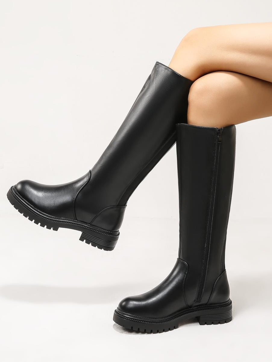 Mina - Lange støvler med elastik i skaftet